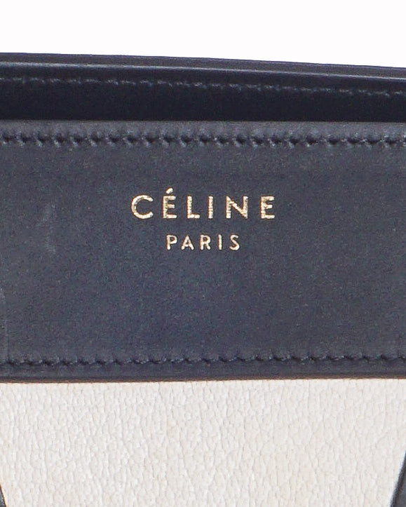 Céline Tri-Color Pebbled Calfskin Luggage Tote