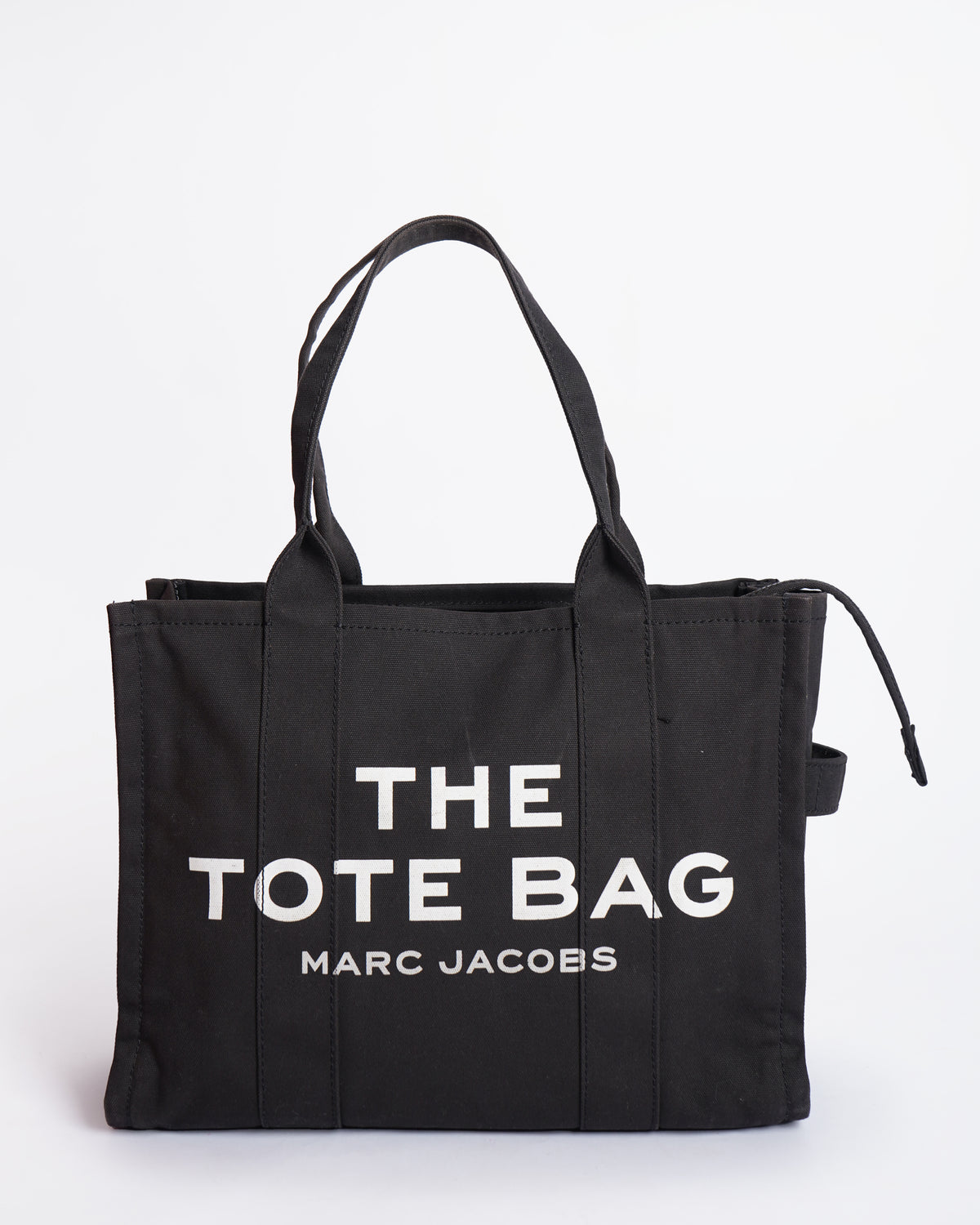 Marc jacobs canvas black tote bag