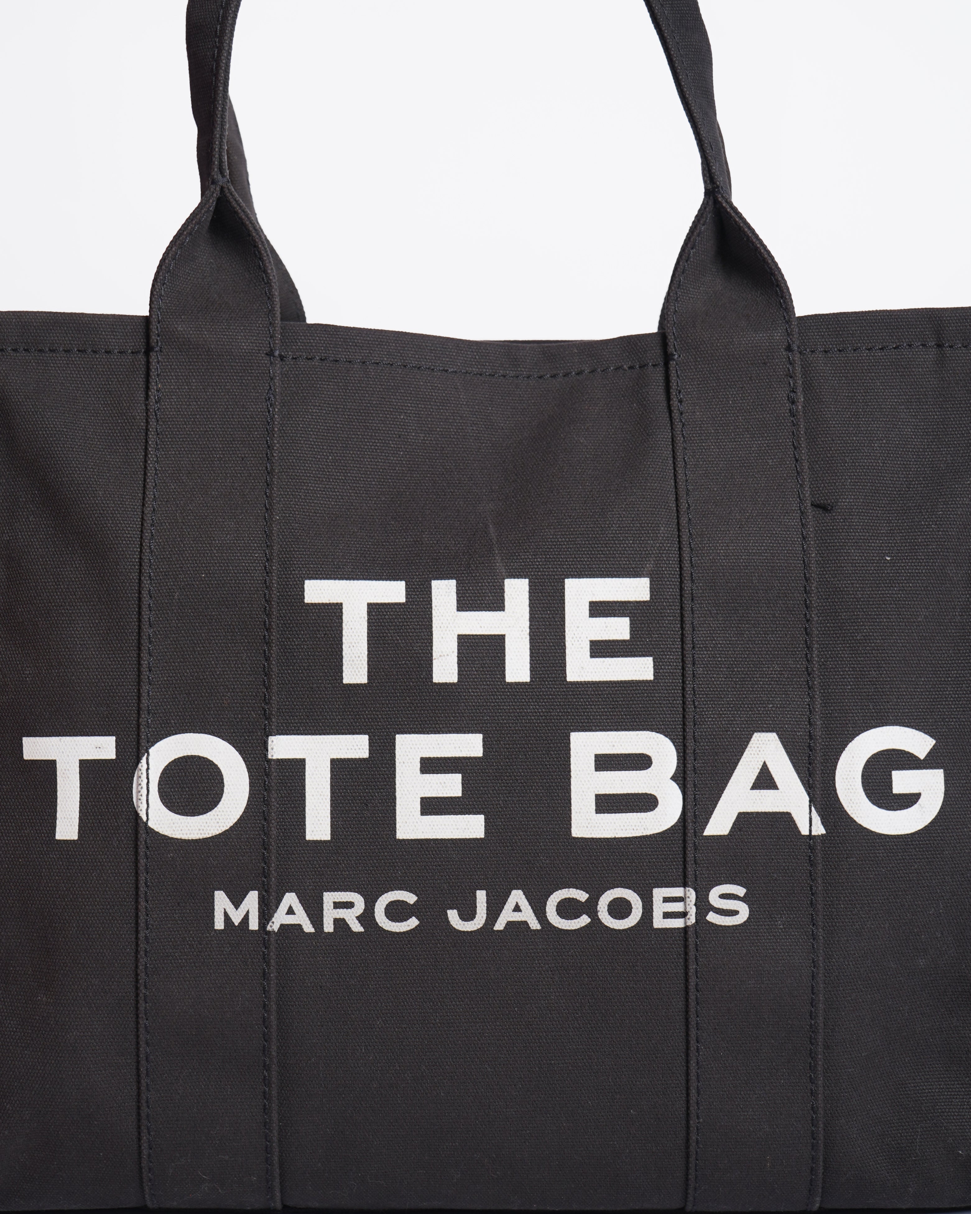 Marc jacobs canvas black tote bag