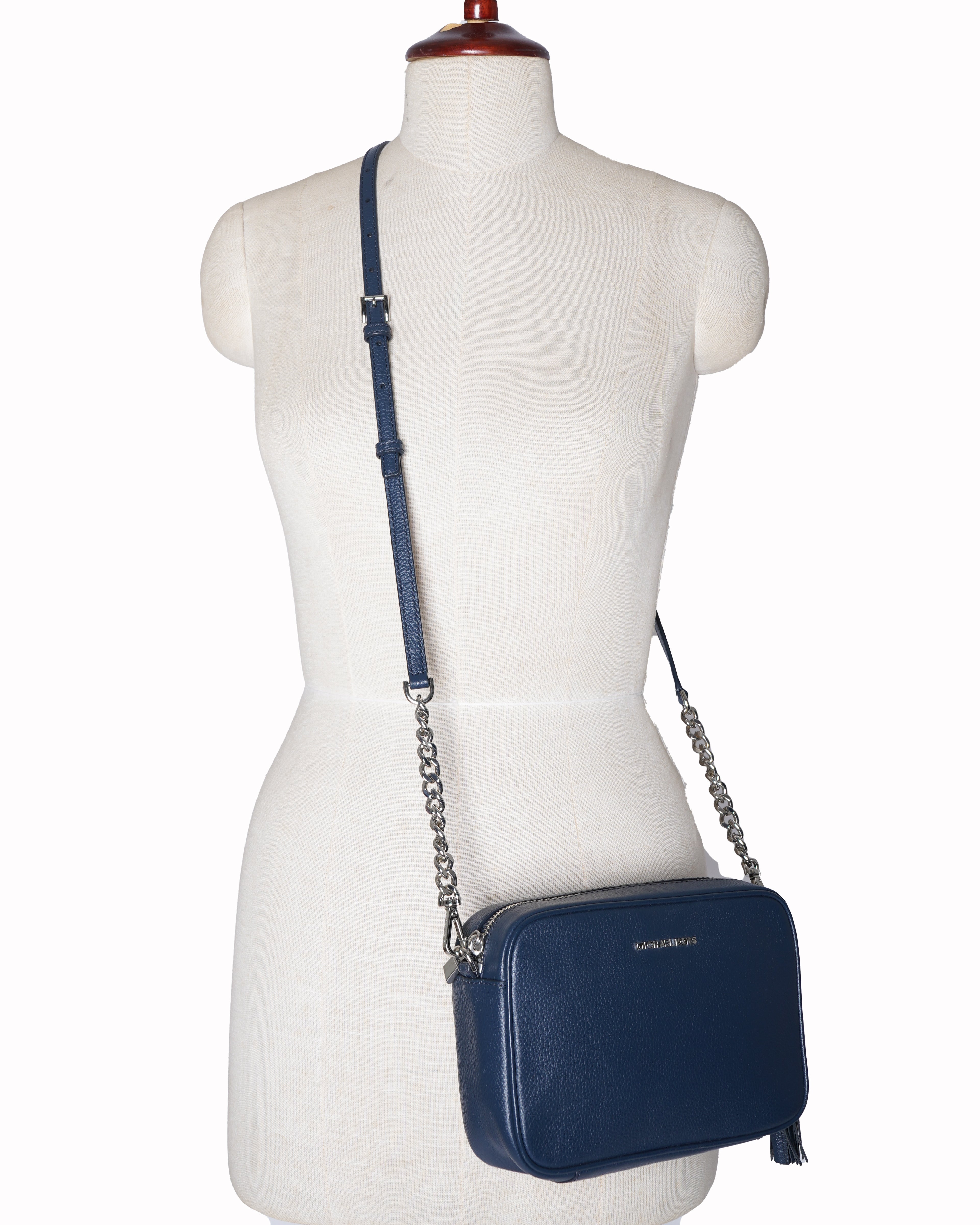 Michael Kors Rectangular Crossbody Bag In Ink Blue