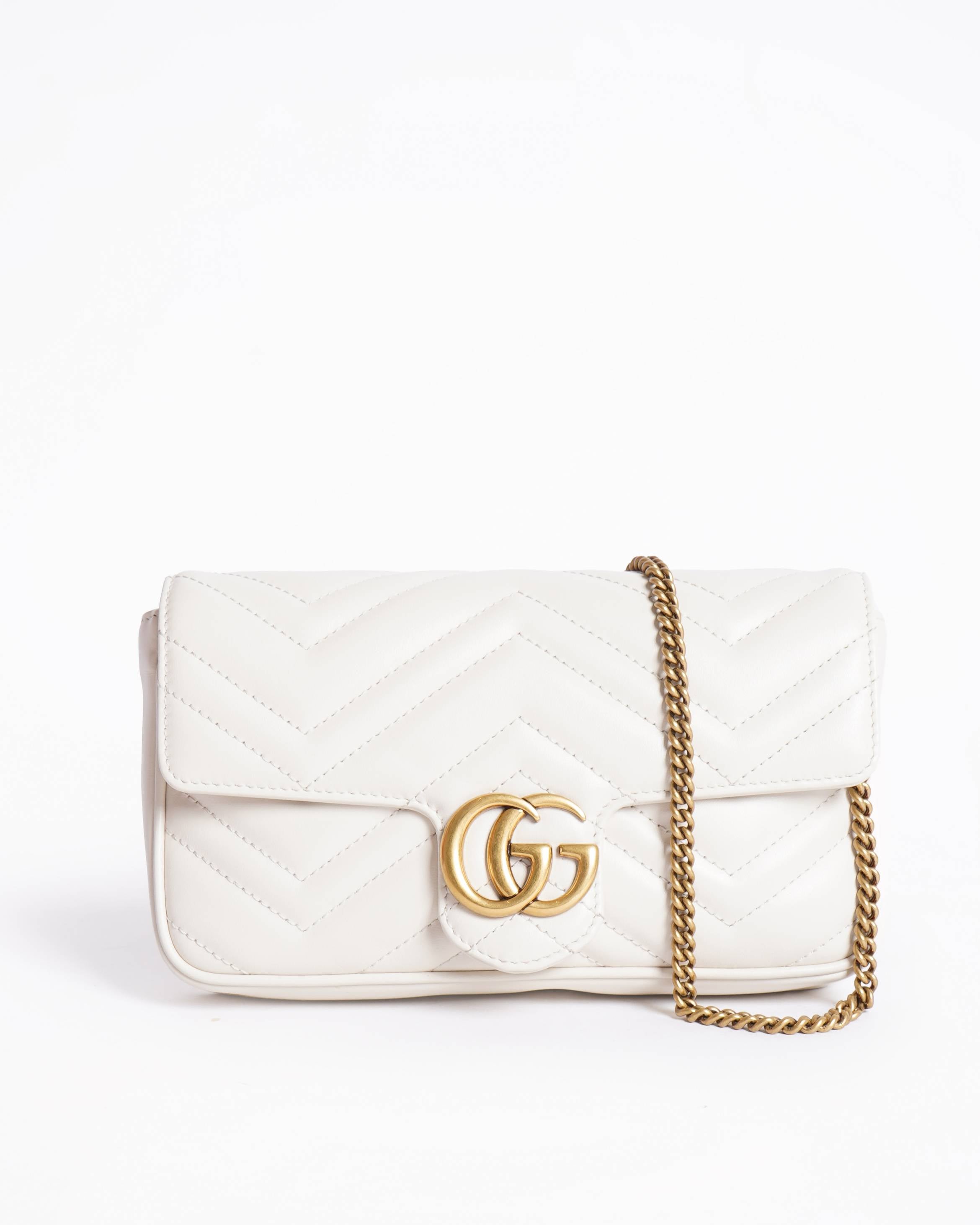 New Gucci Marmont GG Mini Black Matelassé Crossbody Bag