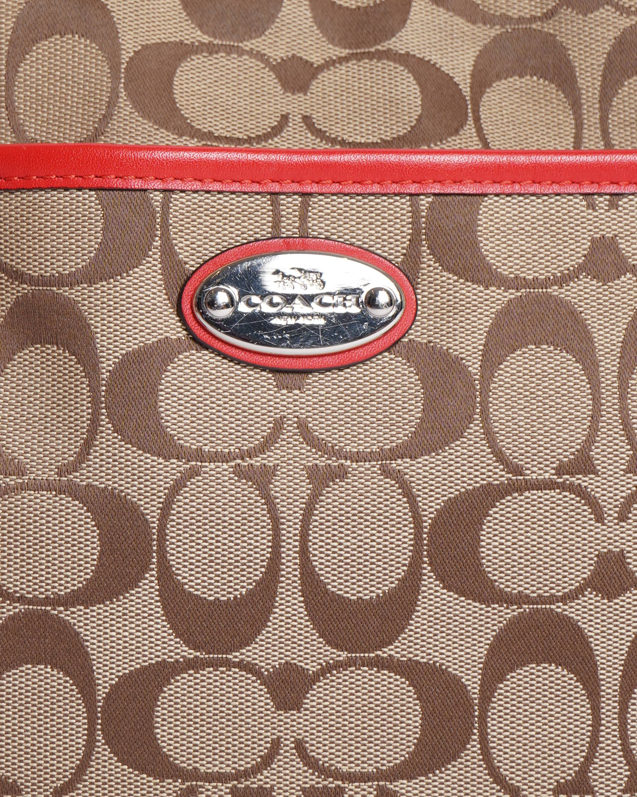 Coach Monogram Canvas & Leaher Shoulder Bag