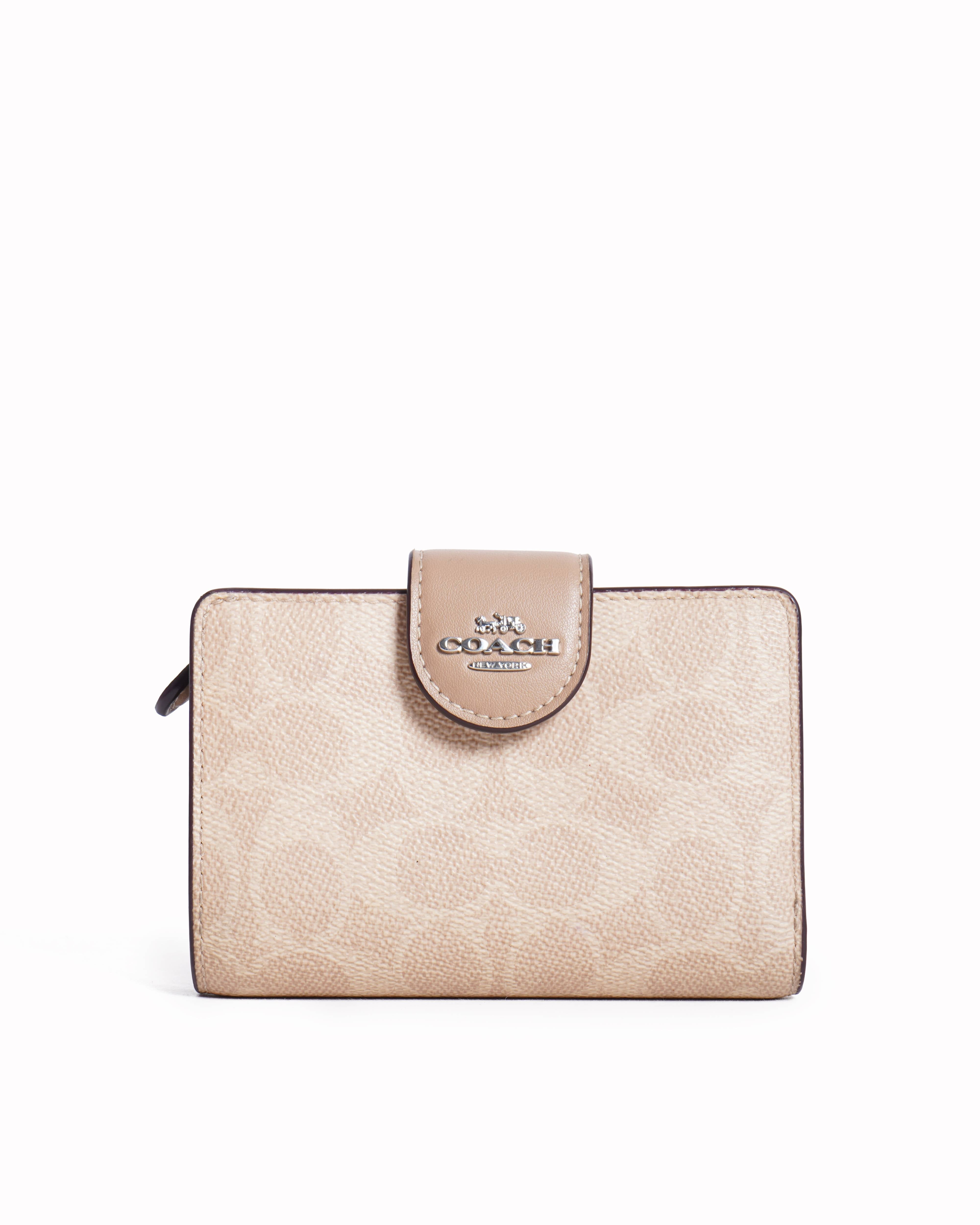 Coach Women's Monogram Wallet In Beige