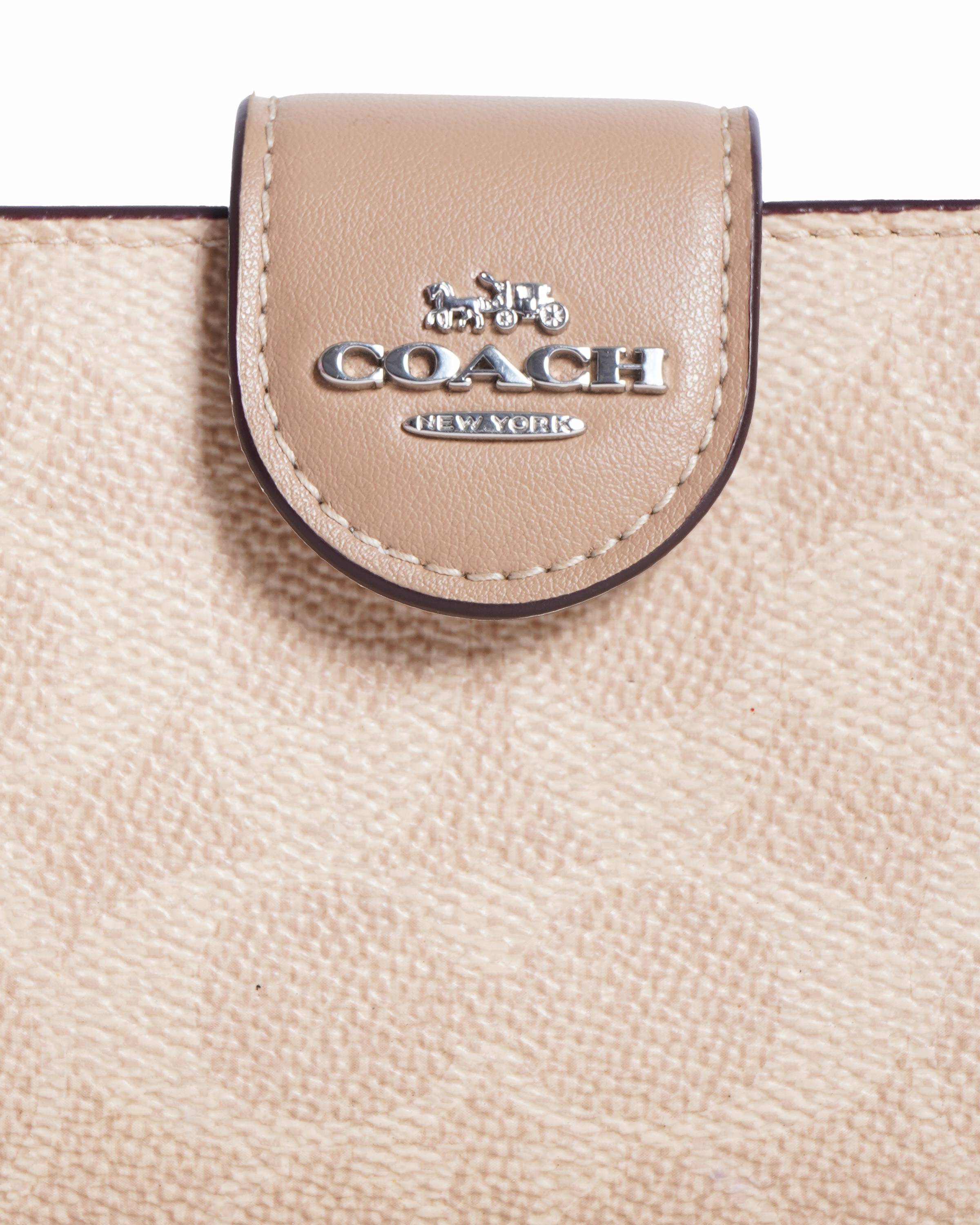 Coach Women's Monogram Wallet In Beige