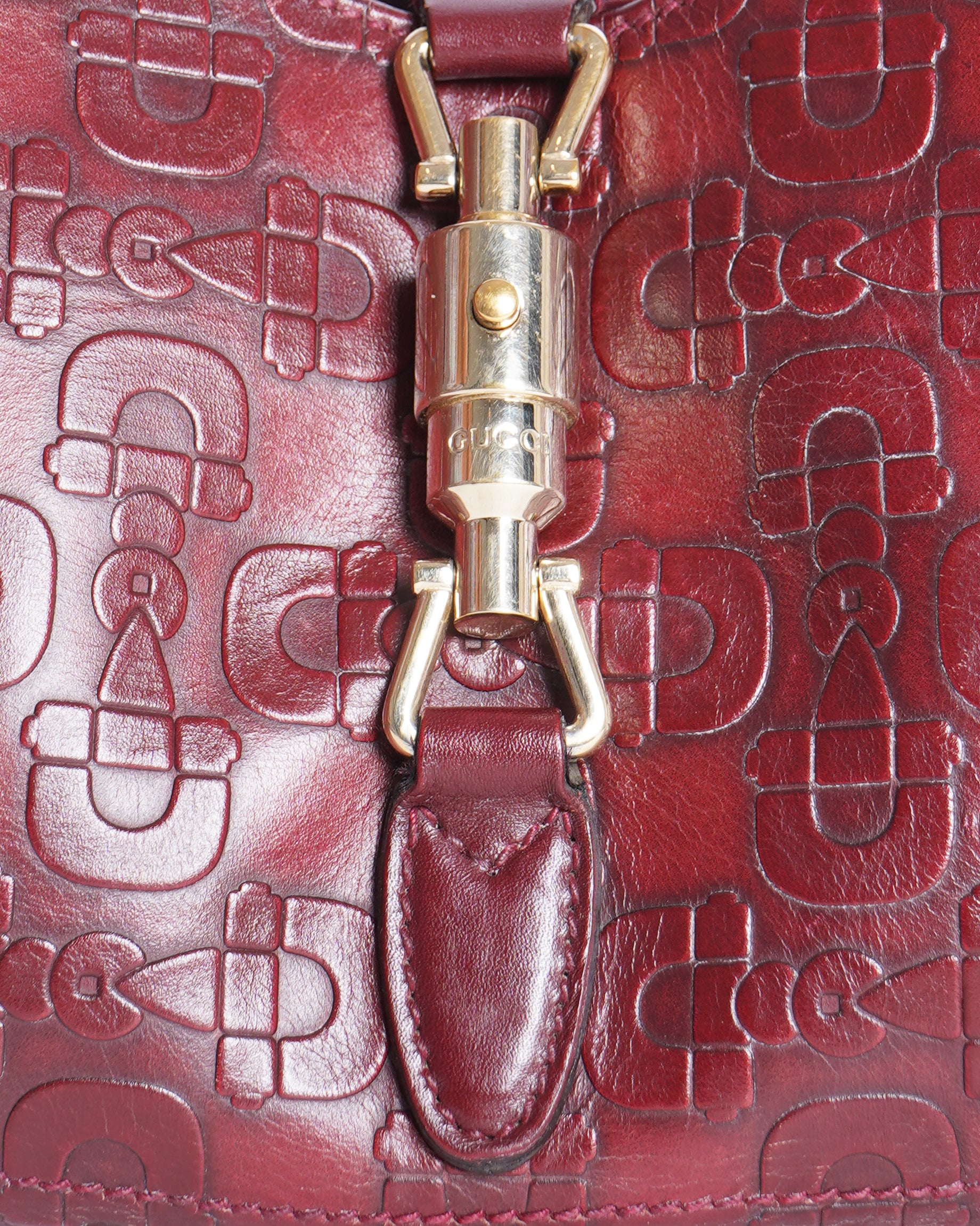 Gucci 1961 red horsebit jackie shoulder bag