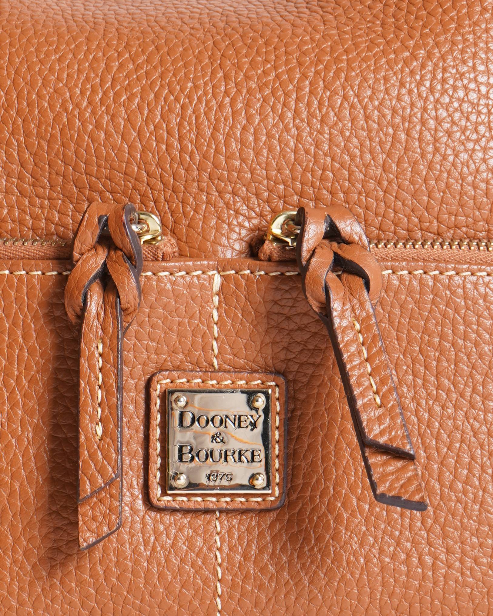 Dooney & Bourke Dillen Leather Small Pocket Satchel In Saddle Brown