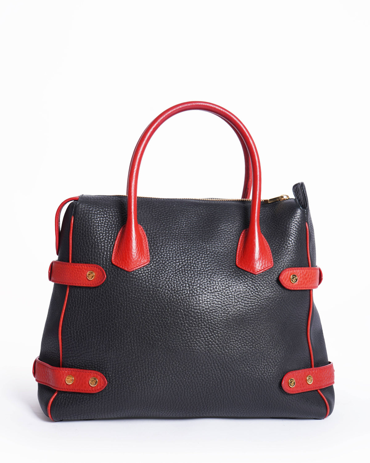 Chopard Genève black and red leather handbag