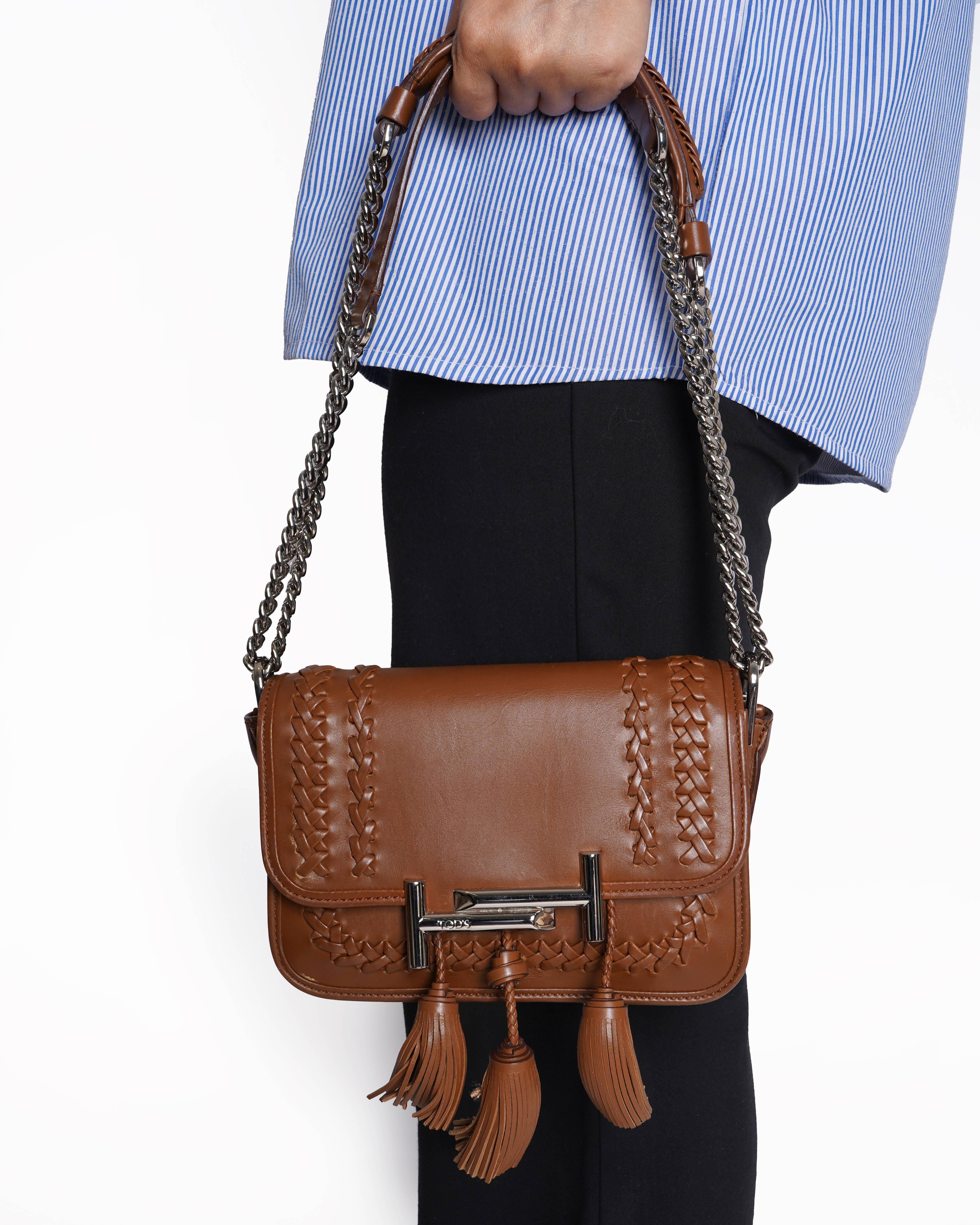 Tod's Double T Mini Tassel Crossbody Bag