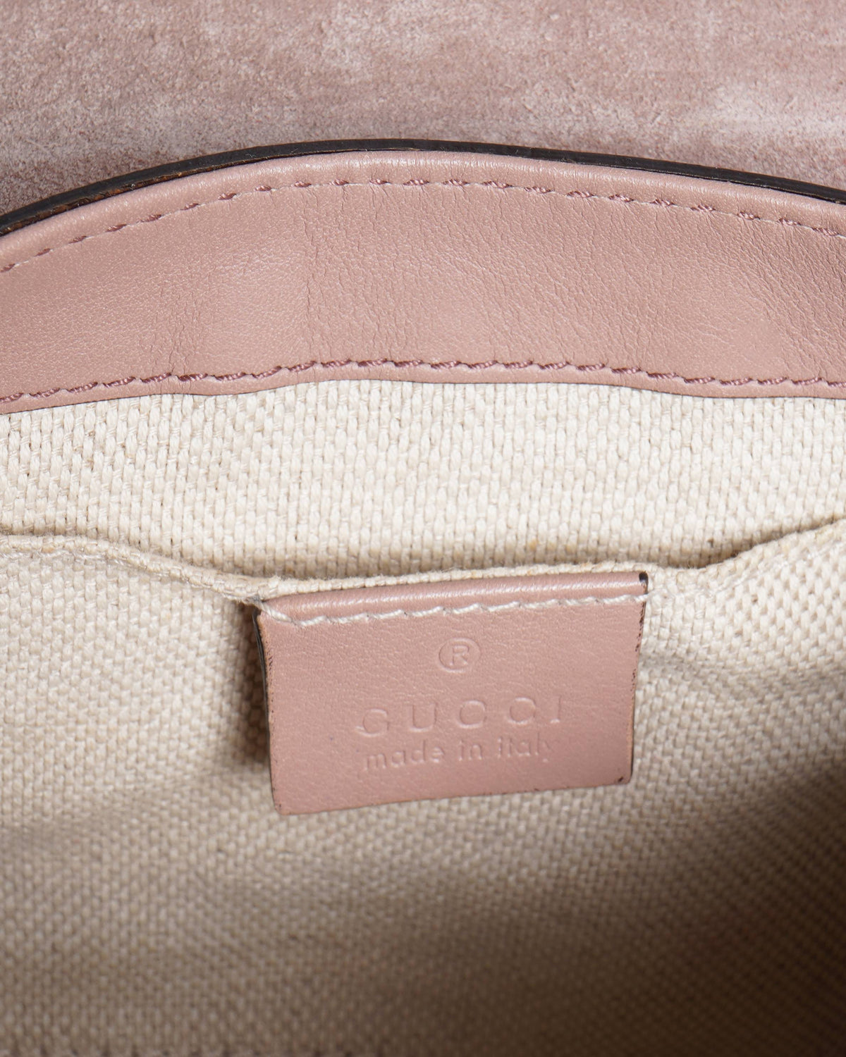 Gucci Beige Patent Leather Soho Flap Chain Crossbody Bag