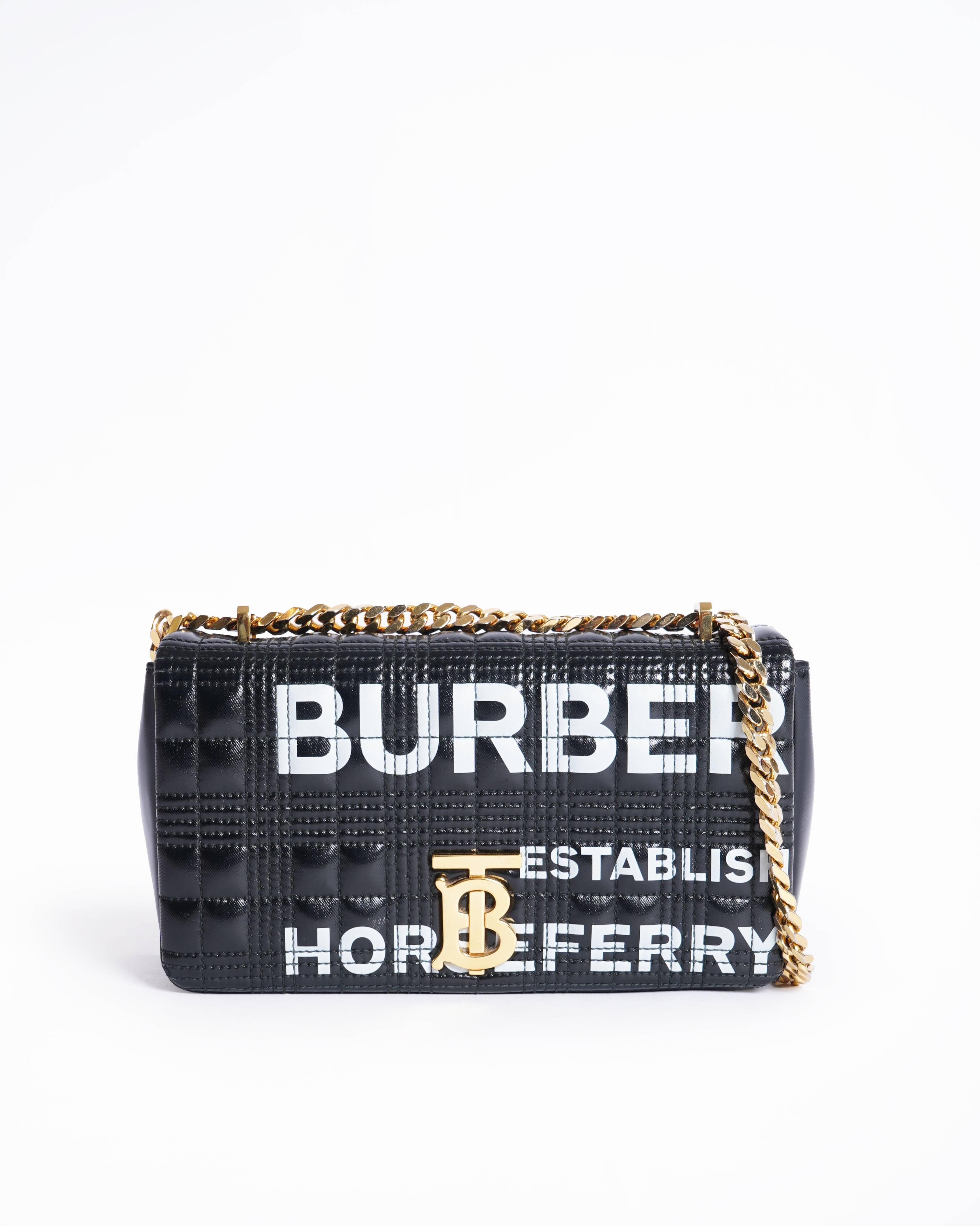 Burberry lola horseferry quilted crossbody bag