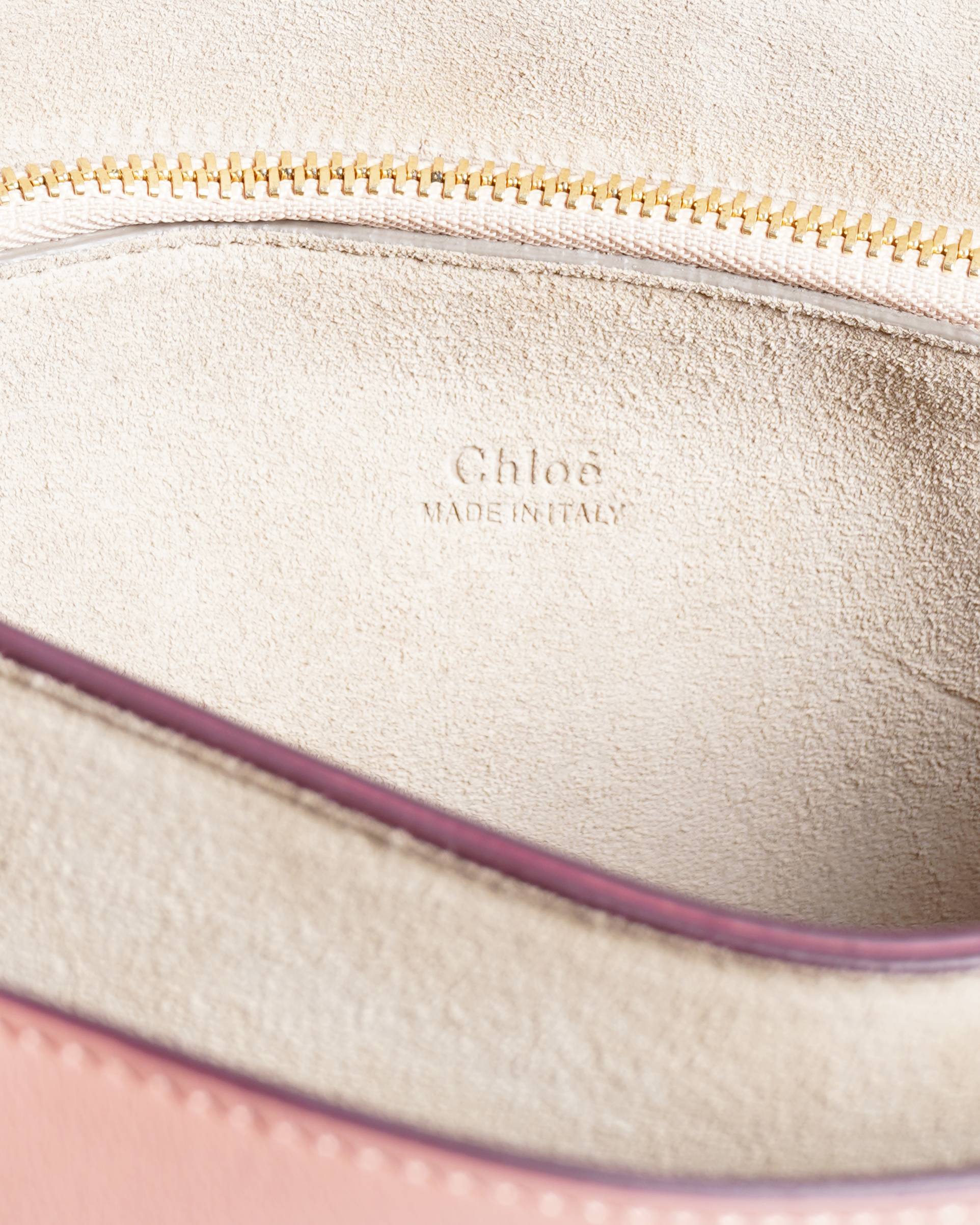 Chloé Faye Shoulder Bag In Peach & Magenta