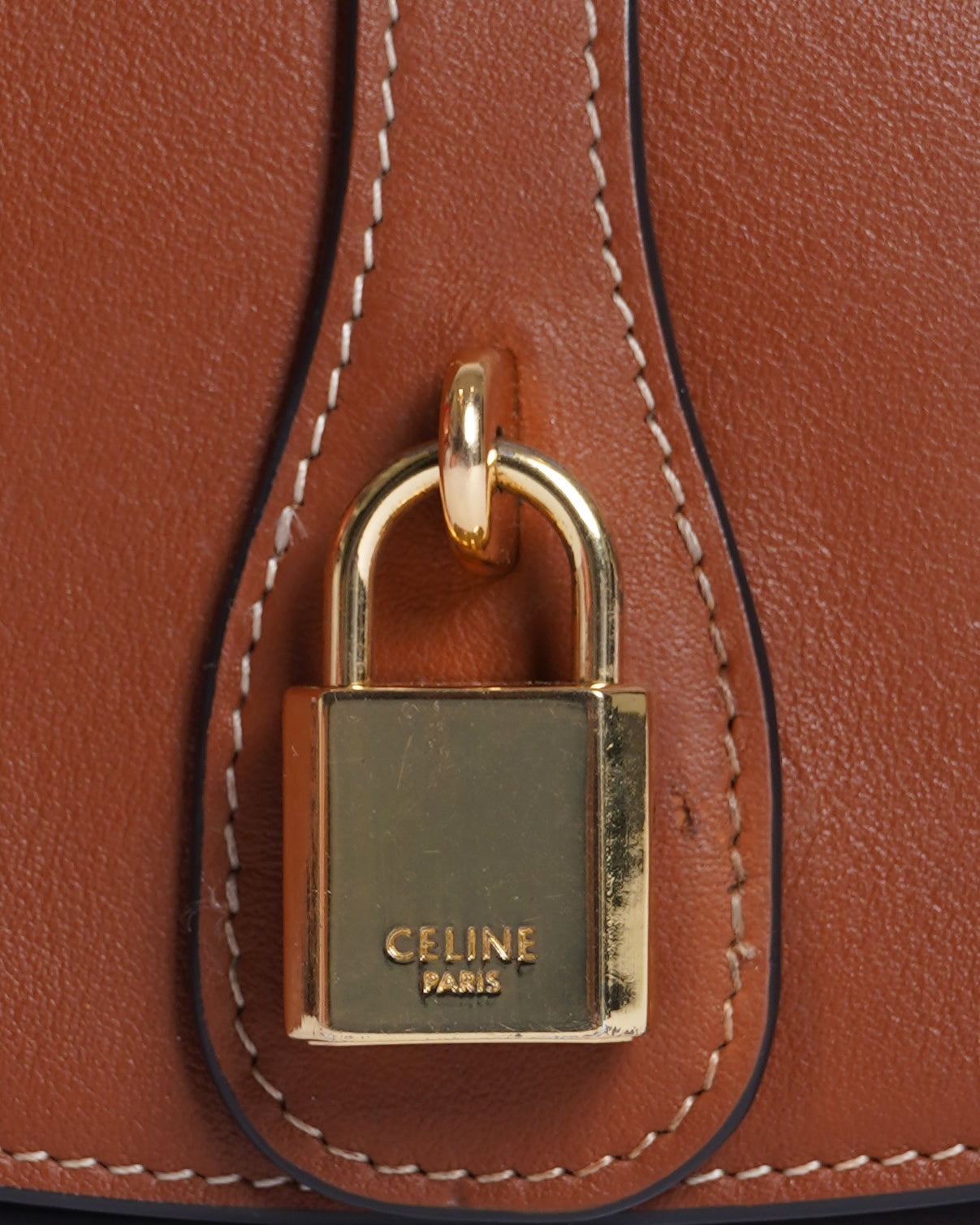 Celine Mini Tabou Shoulder Bag In Tan