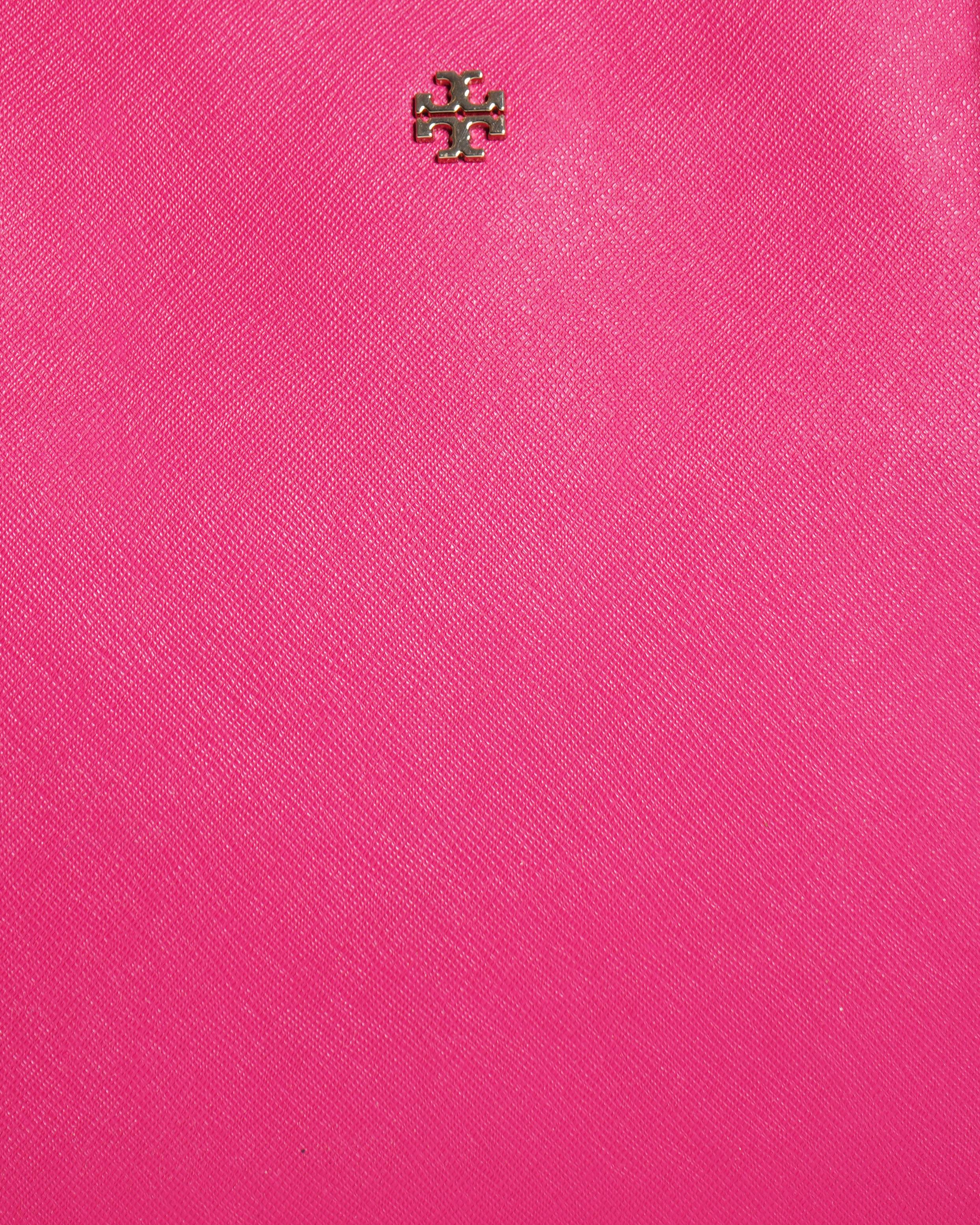 Tory Burch Fuchsia Leather Medium York Buckle Tote