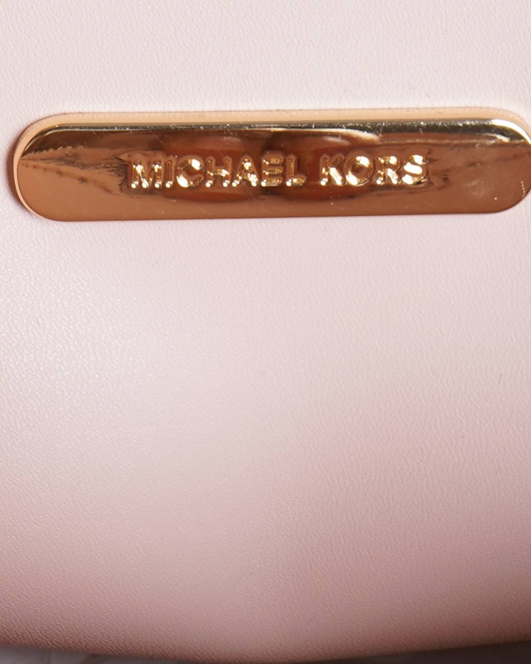 Michael kors mercer pink and signature logo satchel Bag