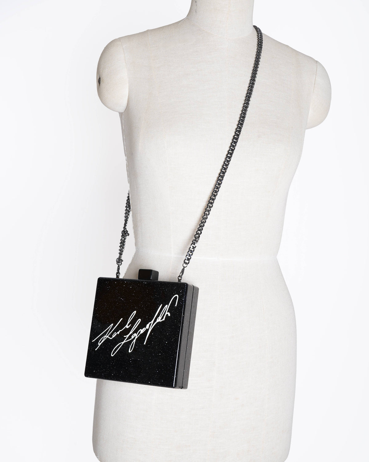Karl Lagerfeld for Cover Story black medium clutch