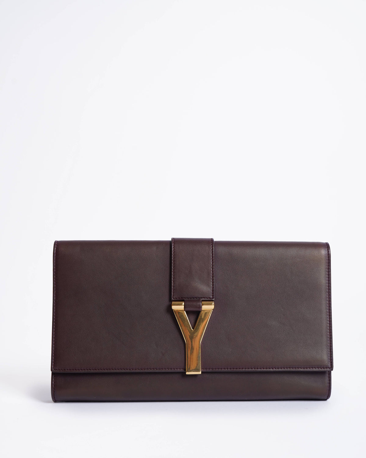 Saint laurent burgundy ligne clutch