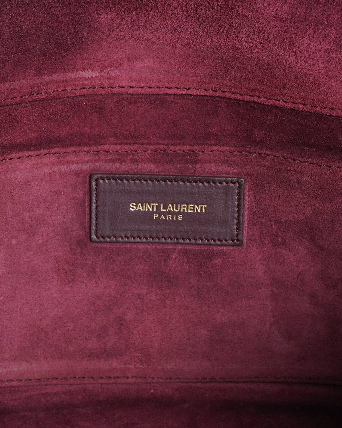 Saint laurent burgundy ligne clutch