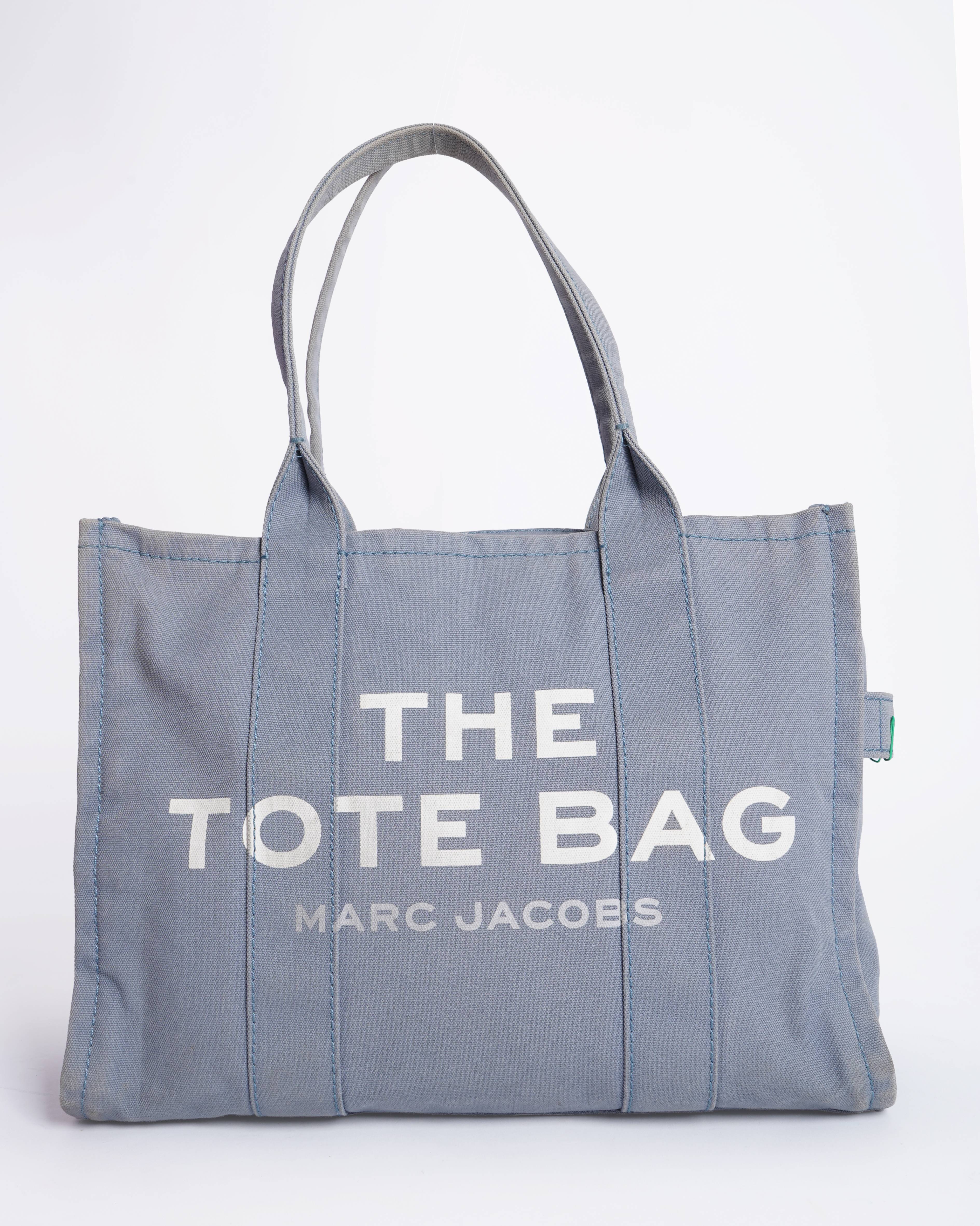 Marc Jacobs Large Canvas Tote Bag In Grey