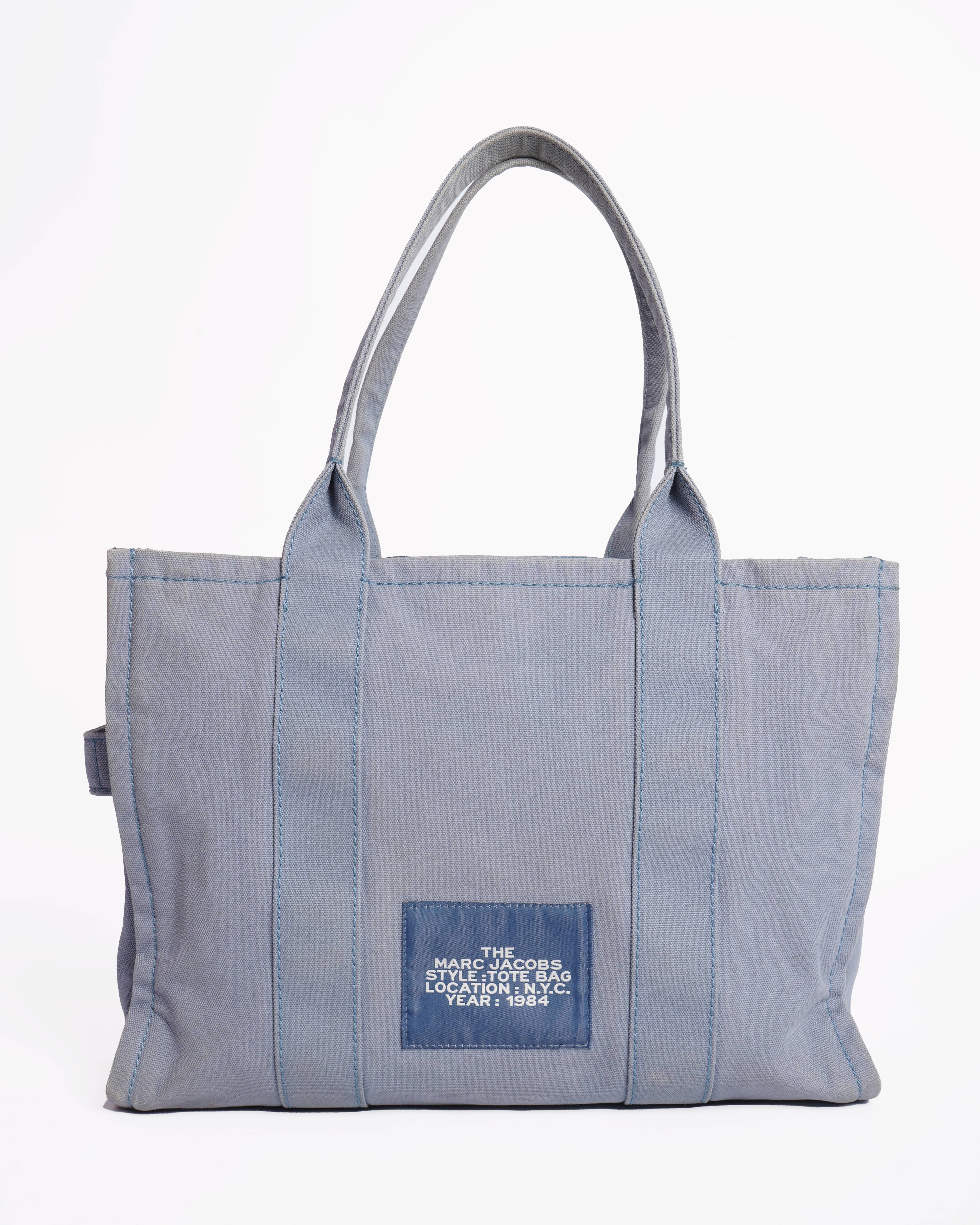 Marc Jacobs Large Canvas Tote Bag In Grey