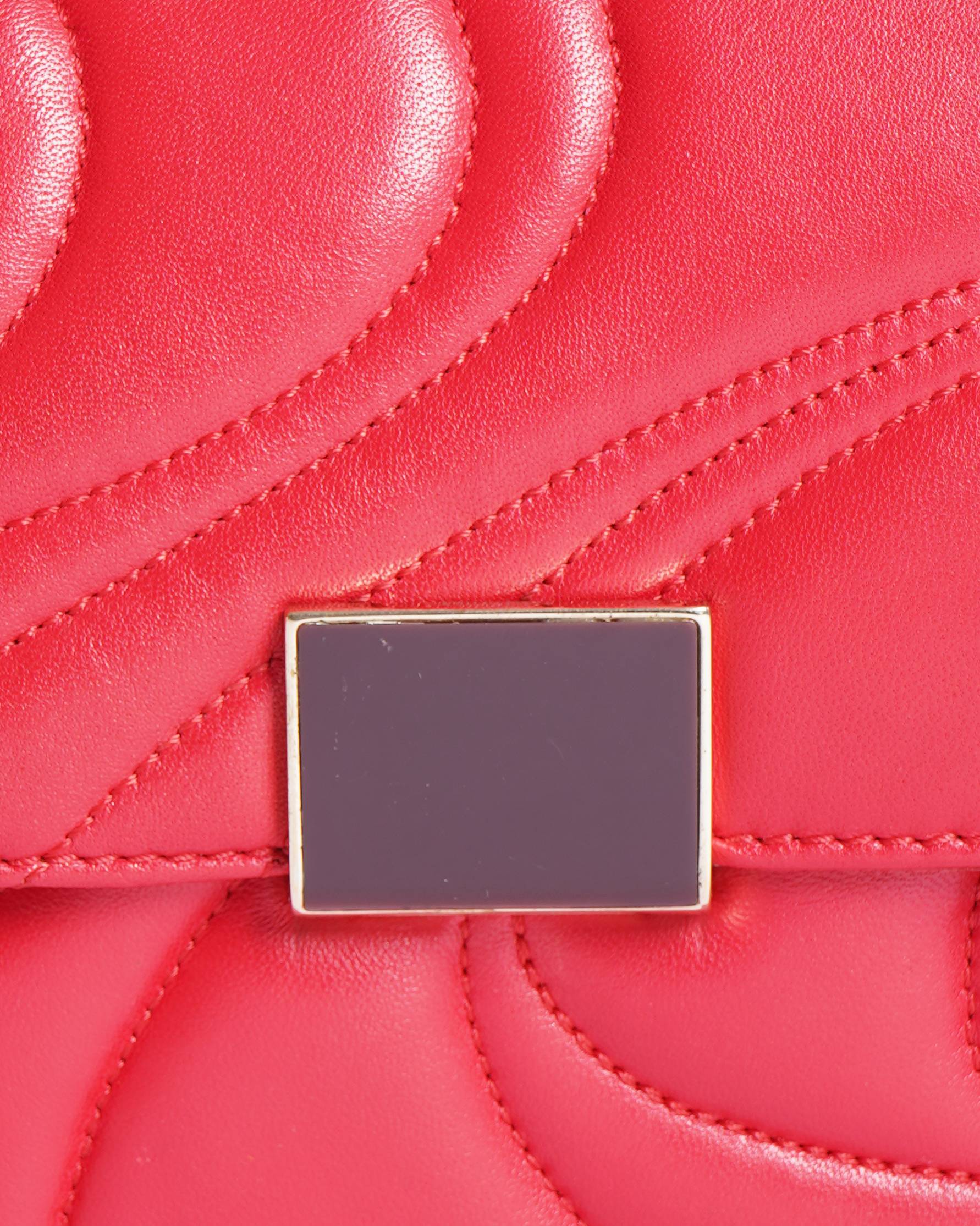 Emilio Pucci Red Quilted Leather Shoulder Bag
