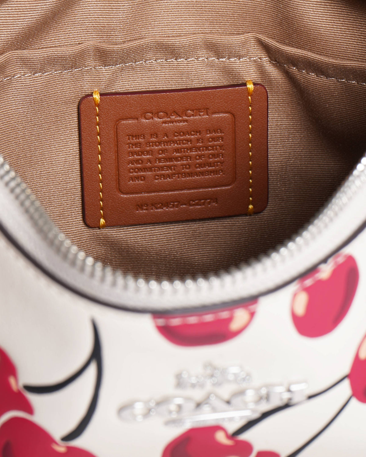 New Coach Cherry Printed Mini Shoulder Bag