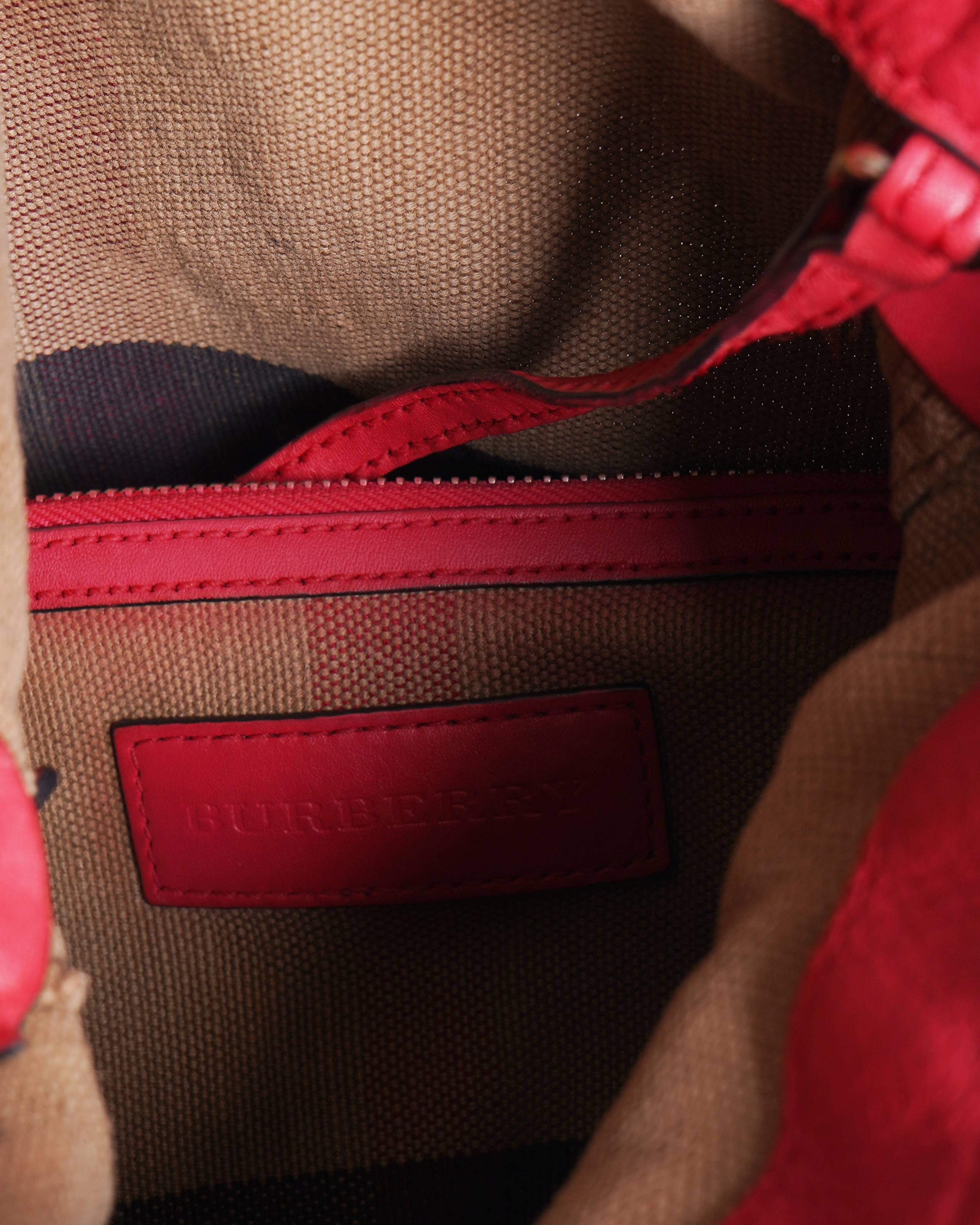 Burberry Multicolour Exploded Check Canvas and Leather Mini Ashby Tassel Crossbody Bag
