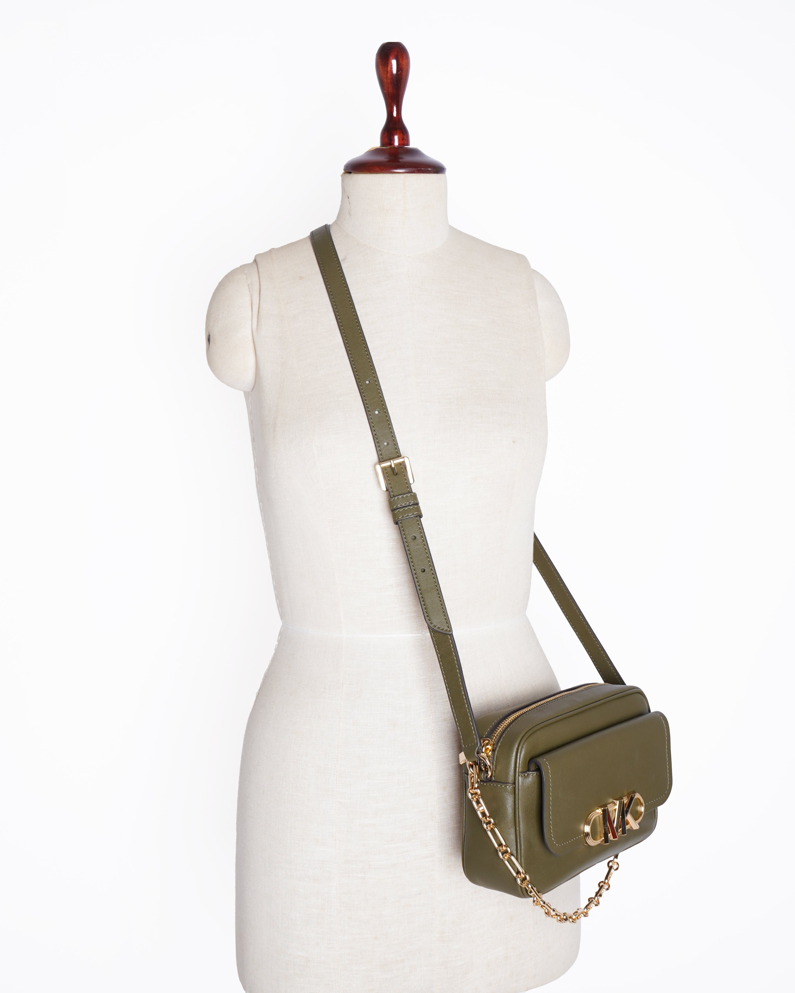 New Michael kors parker medium leather crossbody bag