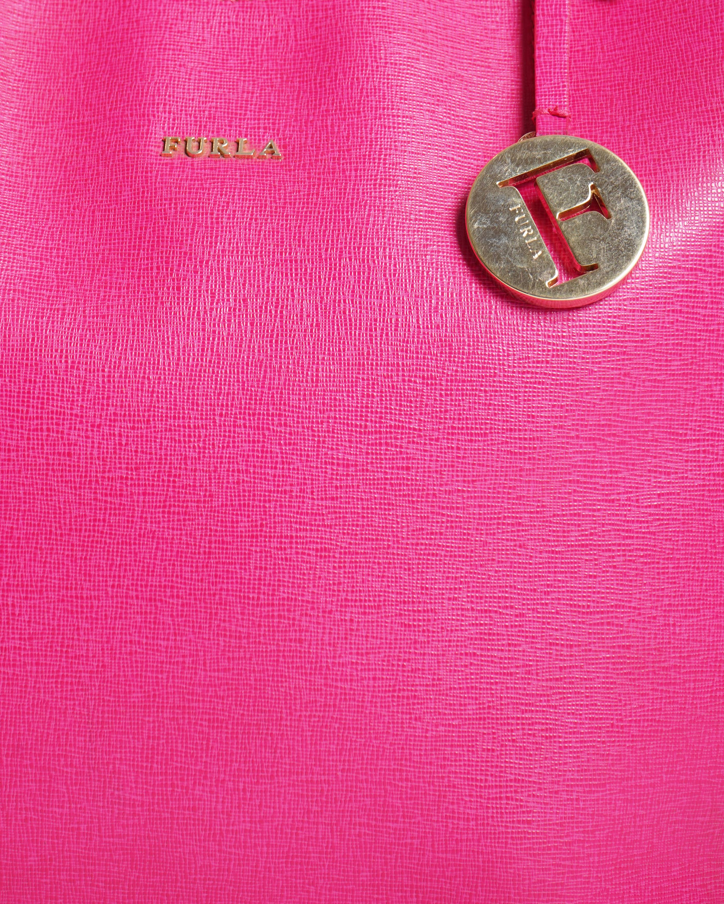 Furla Pink Leather Alissa Tote
