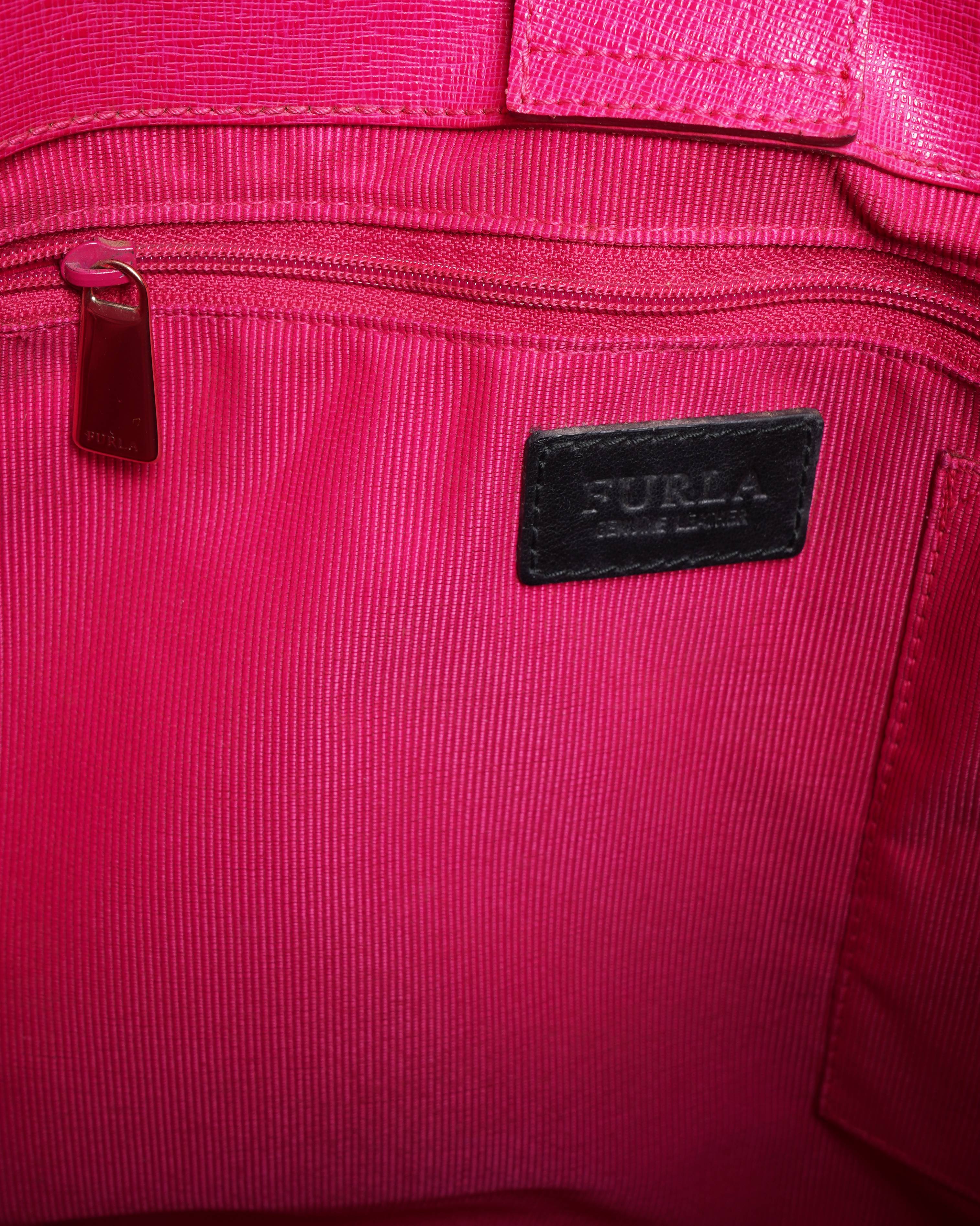 Furla Pink Leather Alissa Tote