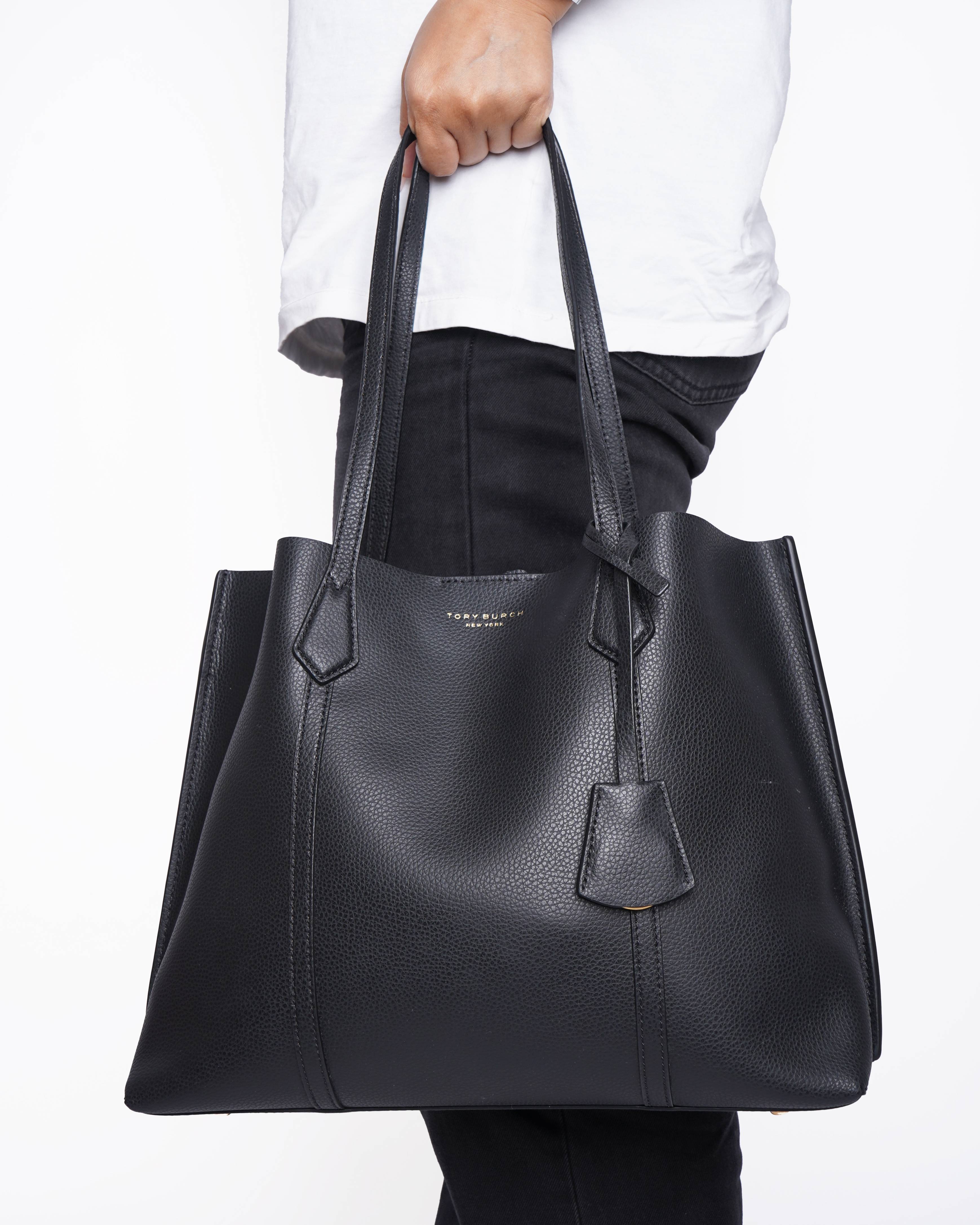 Tory Burch Perry Tote Bag In Black