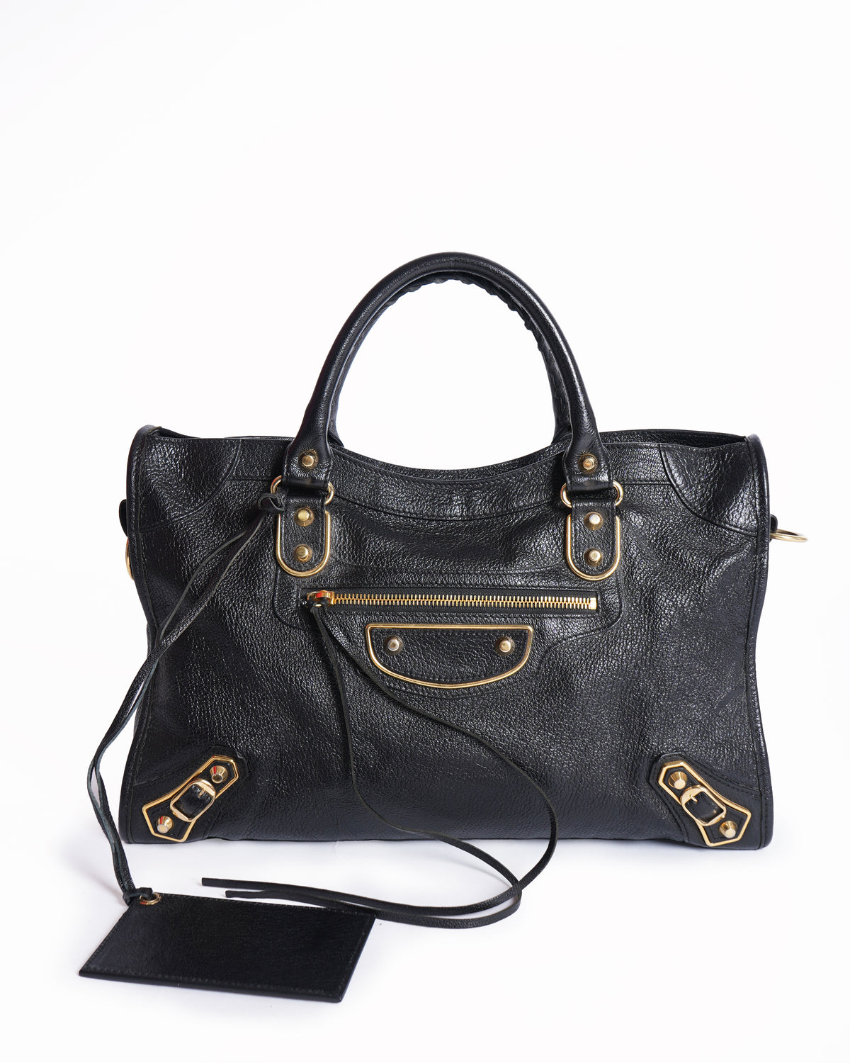 Balenciaga Classic Metallic Edge City Handbag Black