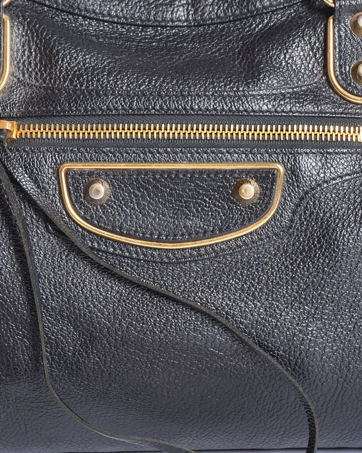 Balenciaga Classic Metallic Edge City Handbag Black