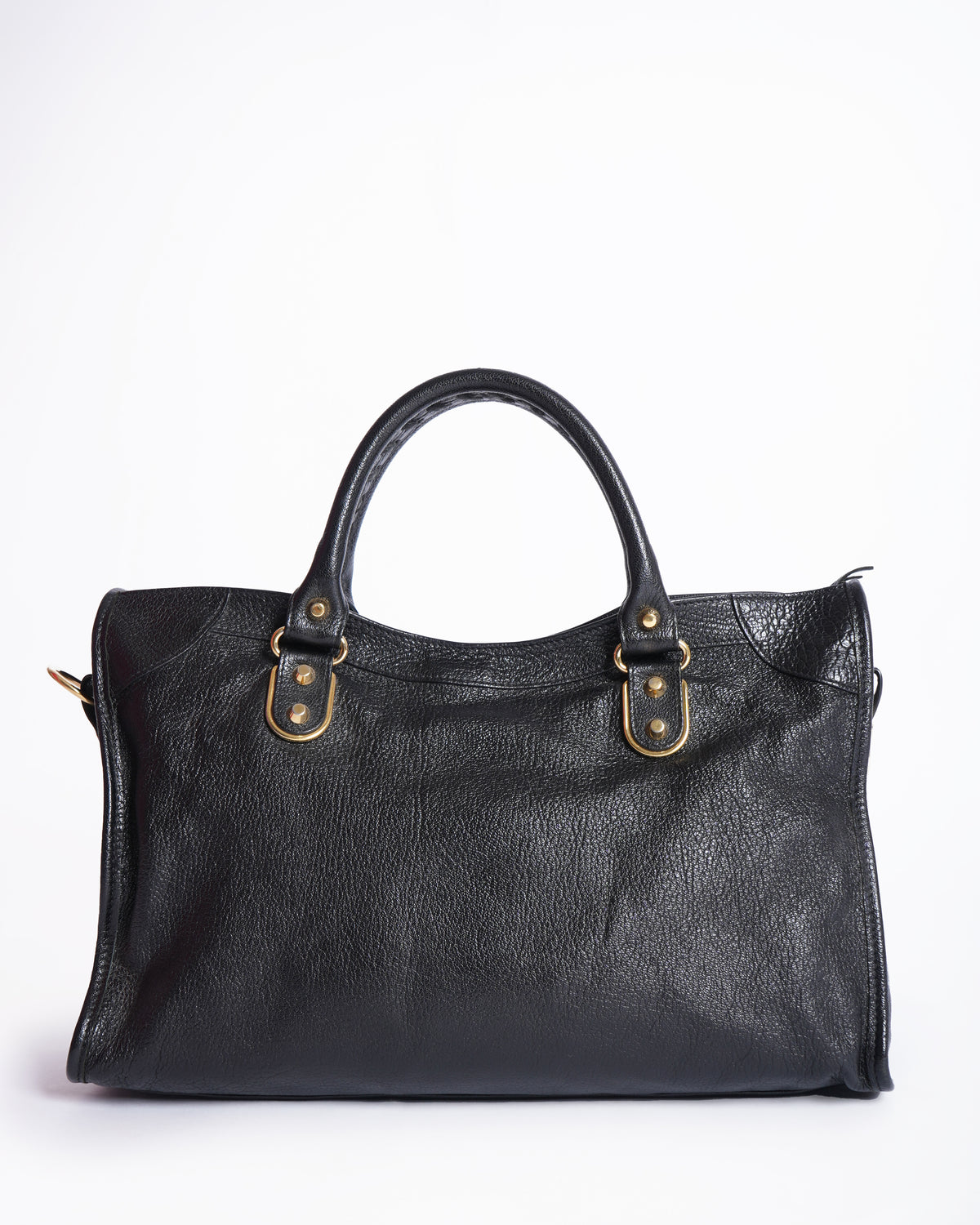 Balenciaga Classic Metallic Edge City Handbag Black