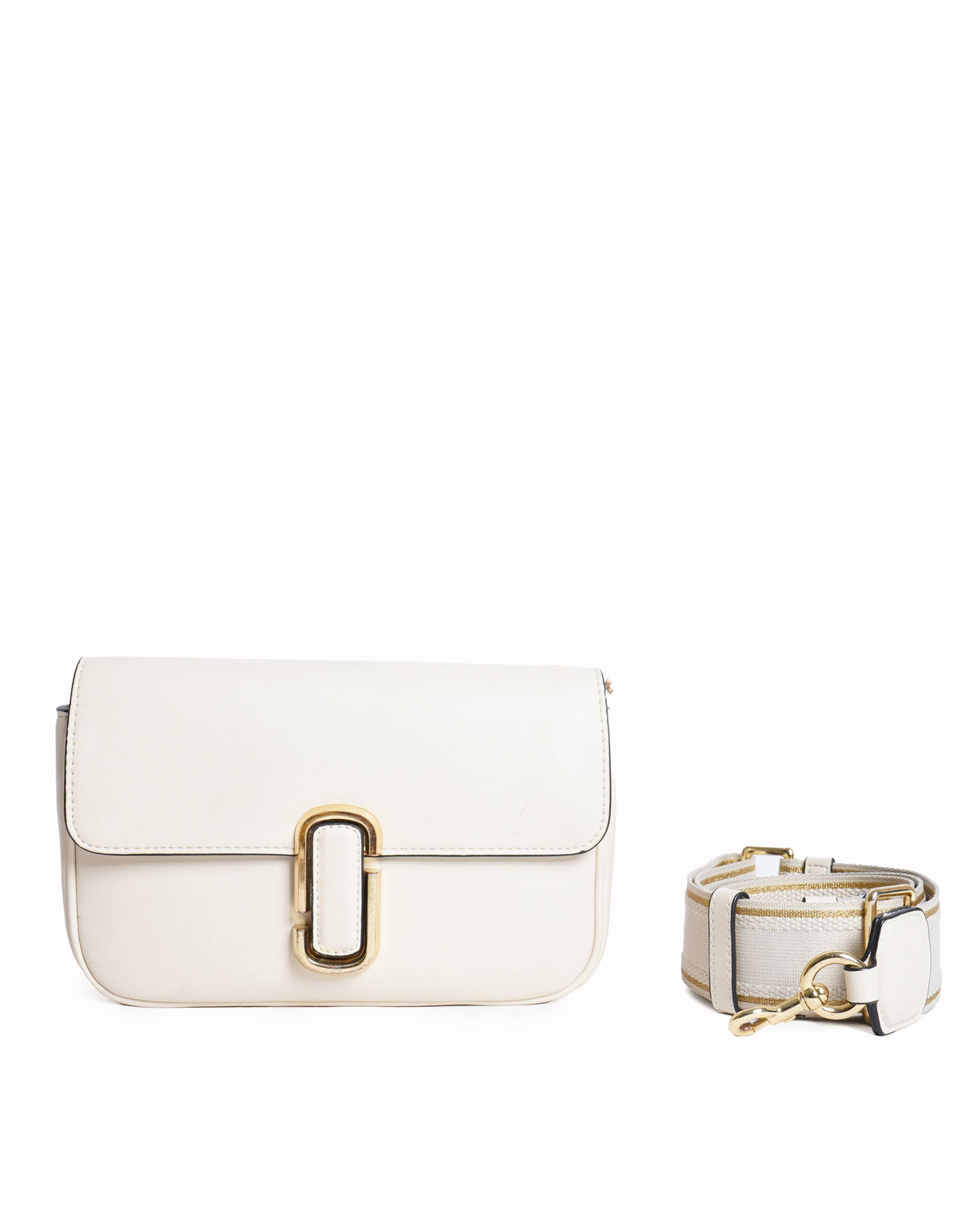 Marc jacobs Off white Leather Flap Shoulder Bag