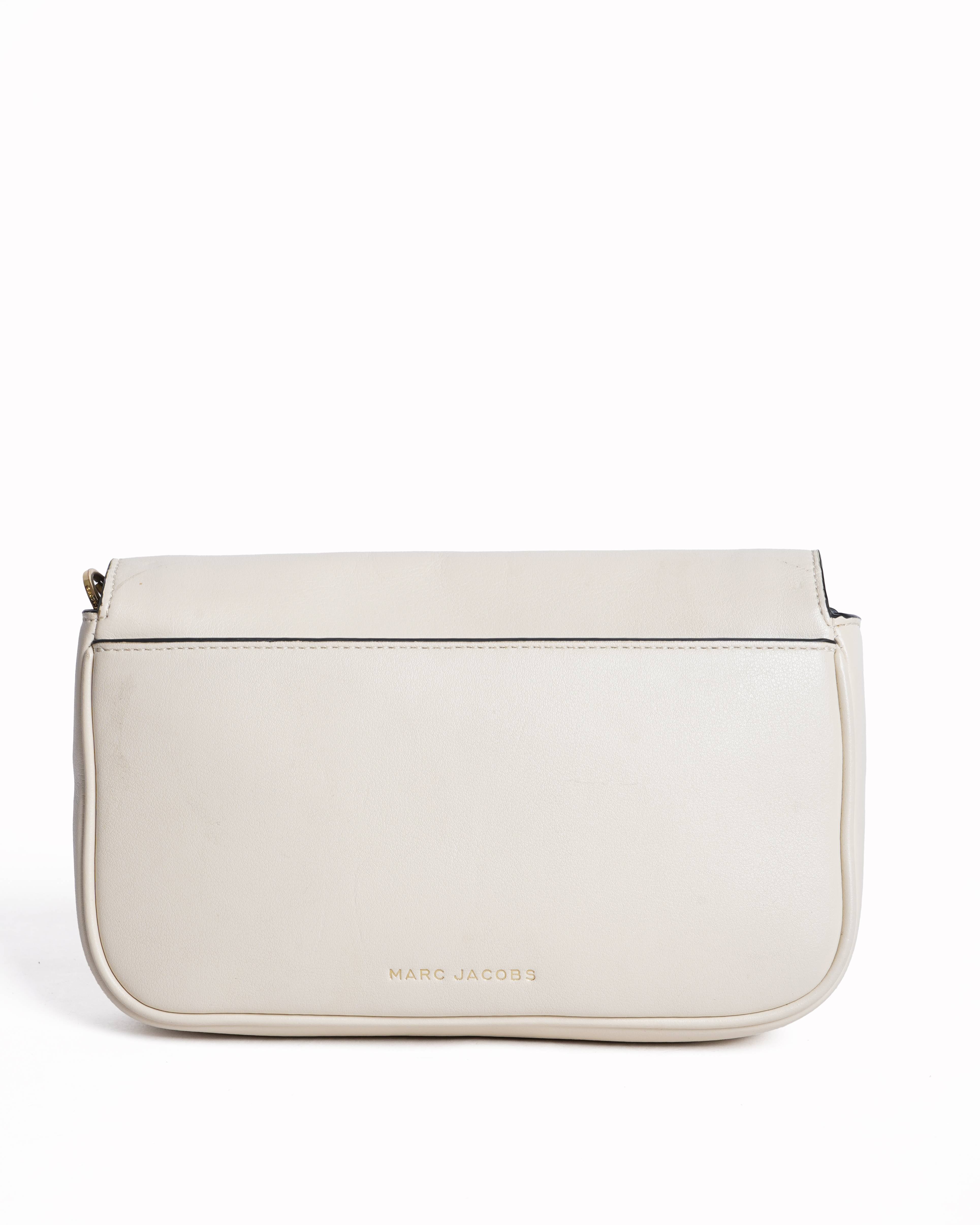 Marc jacobs Off white Leather Flap Shoulder Bag