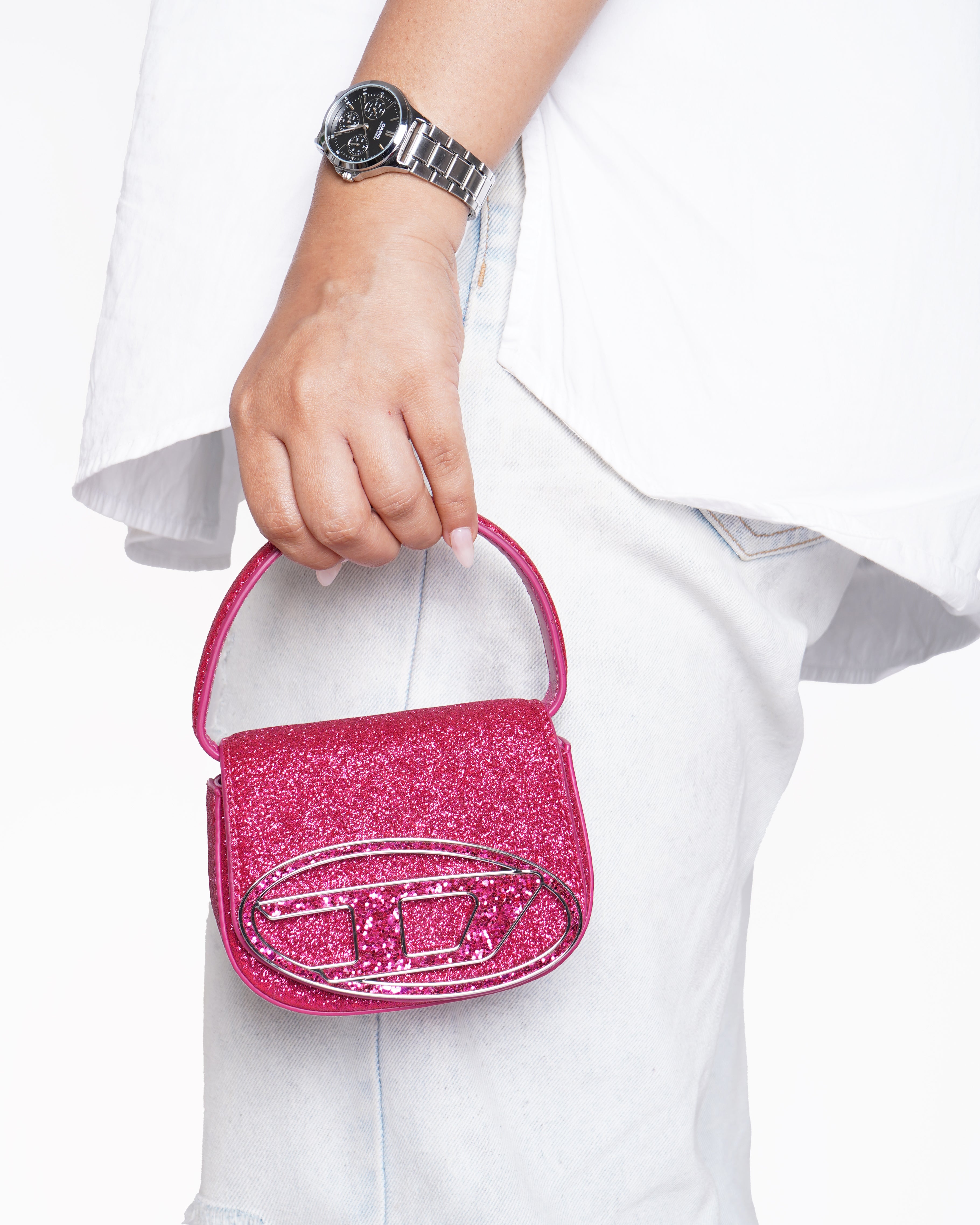 New Diesel 1DR Mini Glitter crossbody Bag