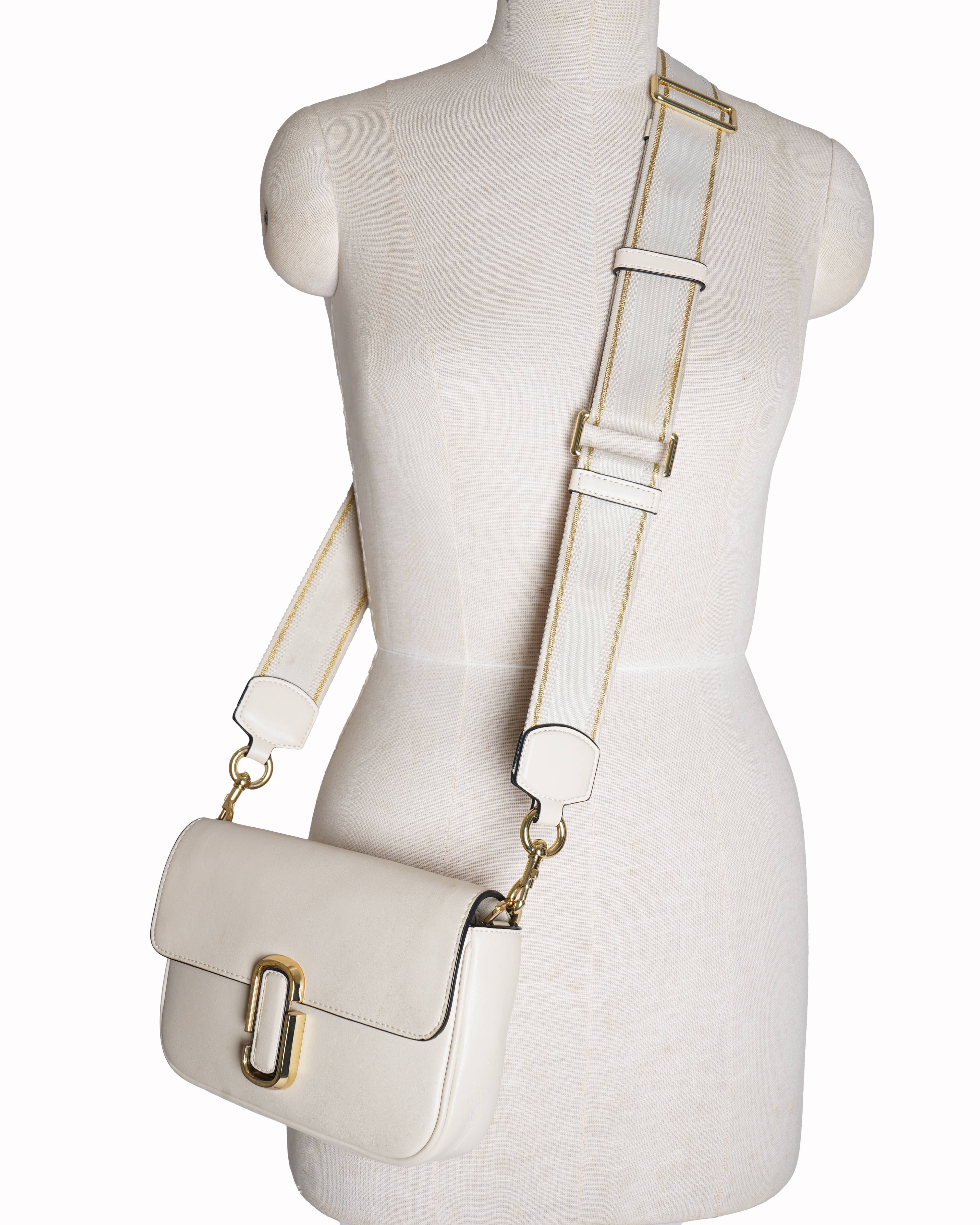 Marc jacobs Off white Leather Flap Shoulder Bag