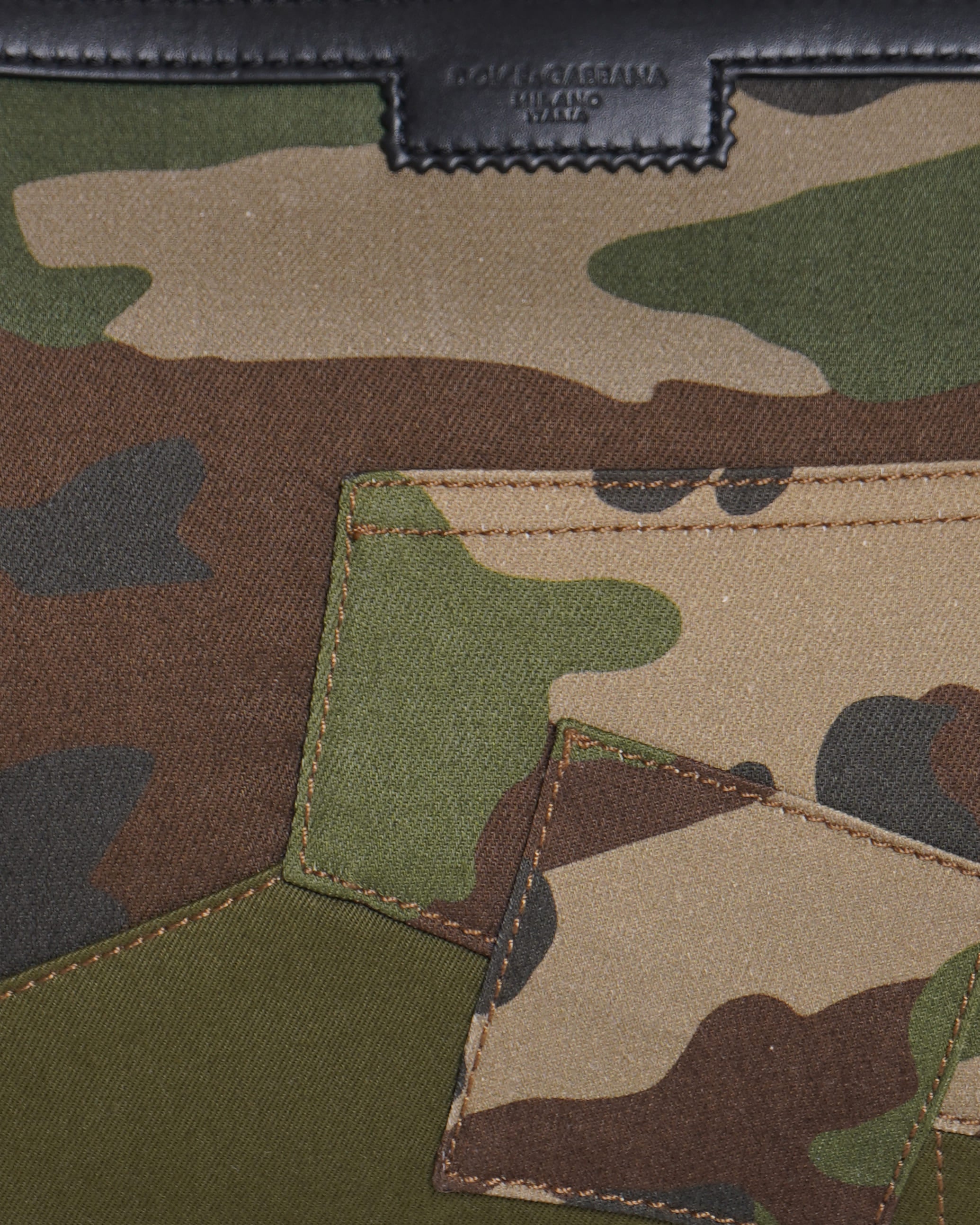 New Dolce & Gabbana Camouflage Patchwork Crossbody Bag