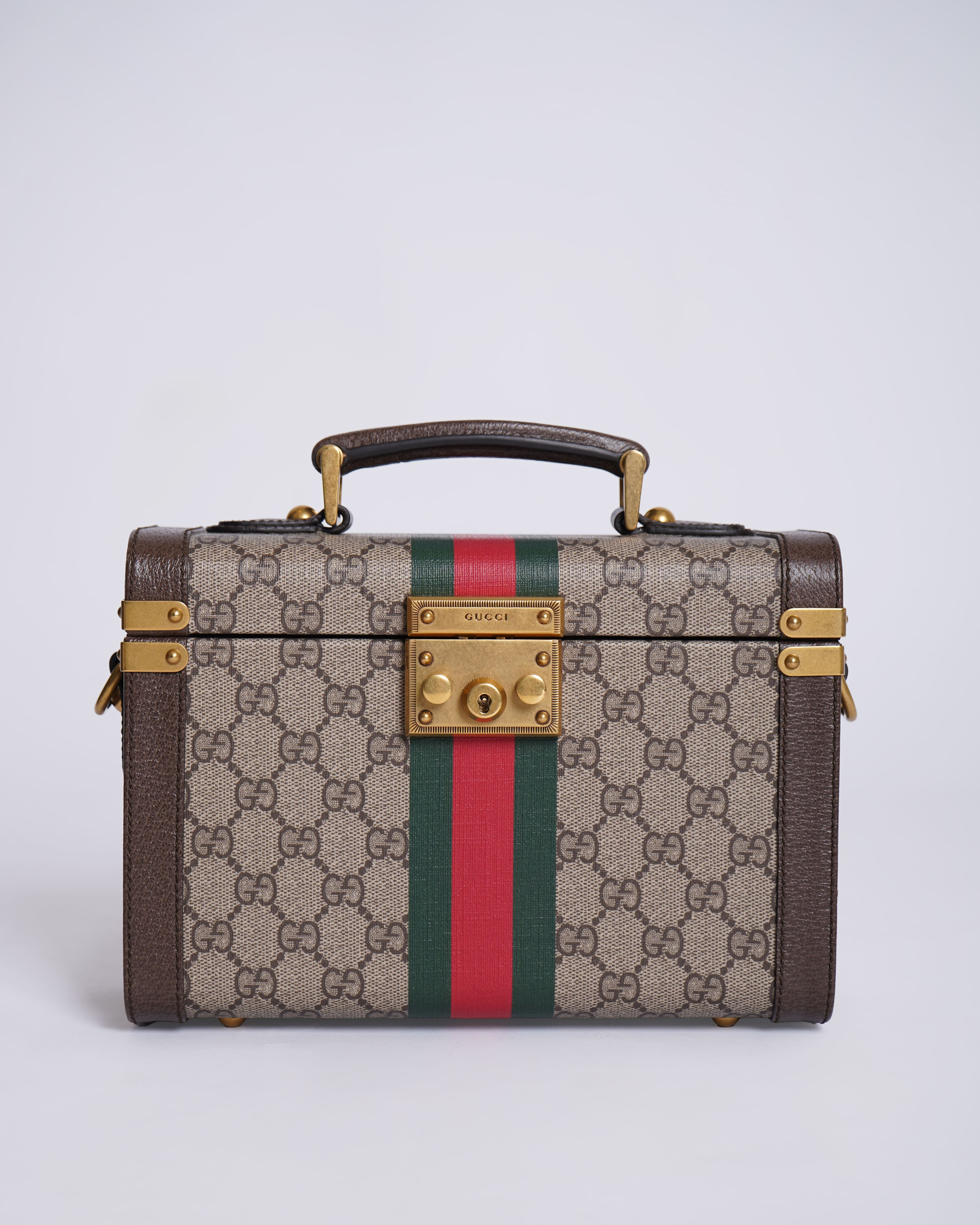 Gucci Savoy Brown GG Supreme Canvas Beauty Case