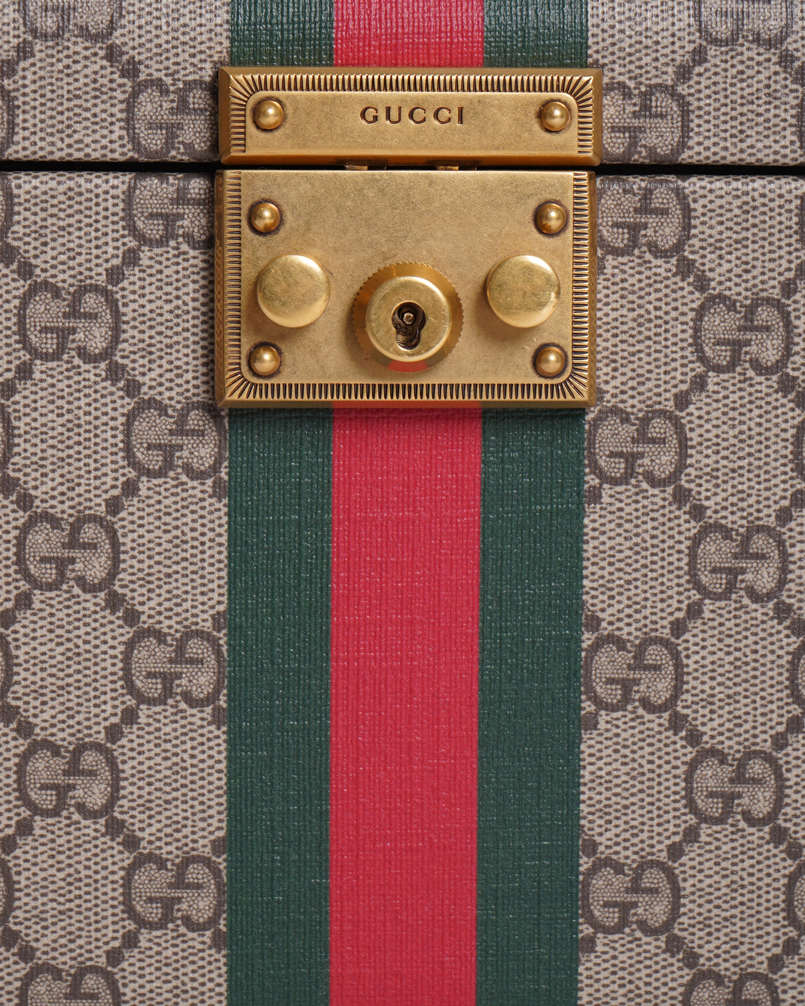 Gucci Savoy Brown GG Supreme Canvas Beauty Case