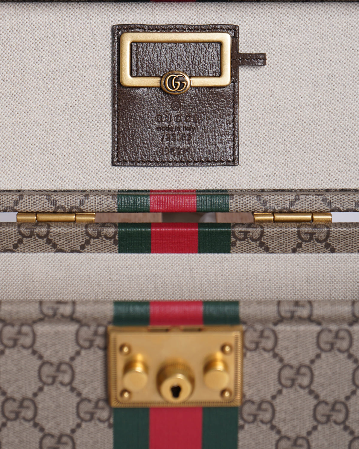 Gucci Savoy Brown GG Supreme Canvas Beauty Case