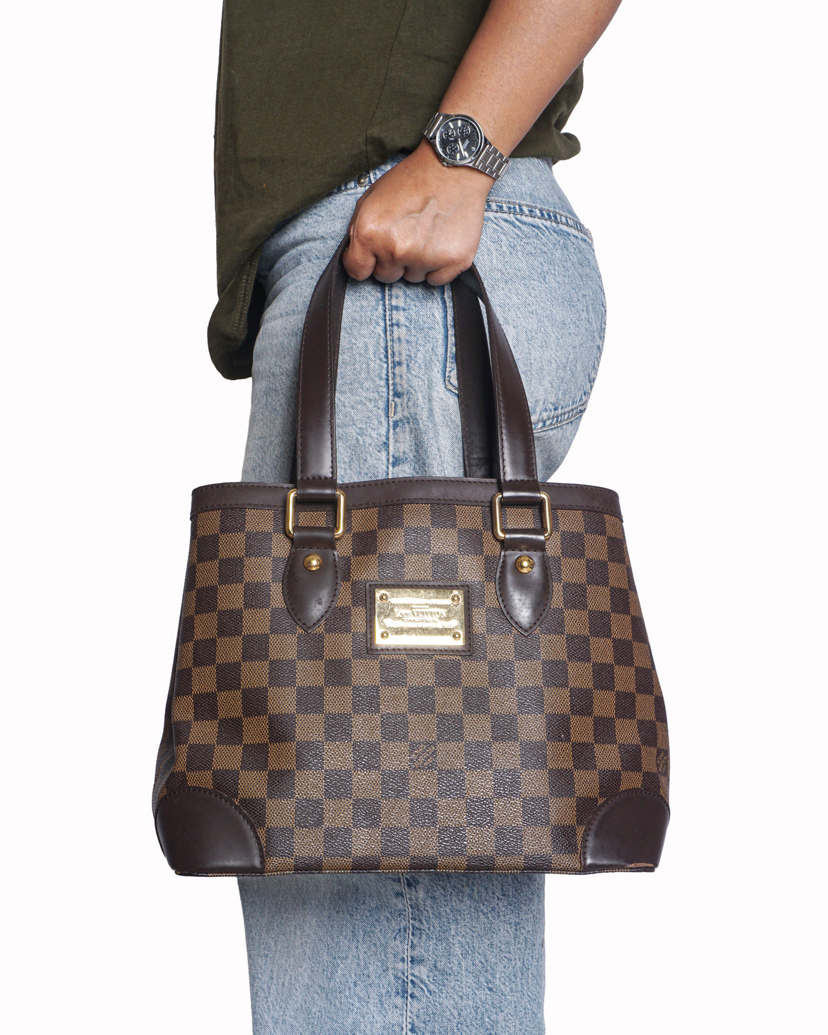 Louis Vuitton Hampstead PM Damier Ebene Canvas Tote