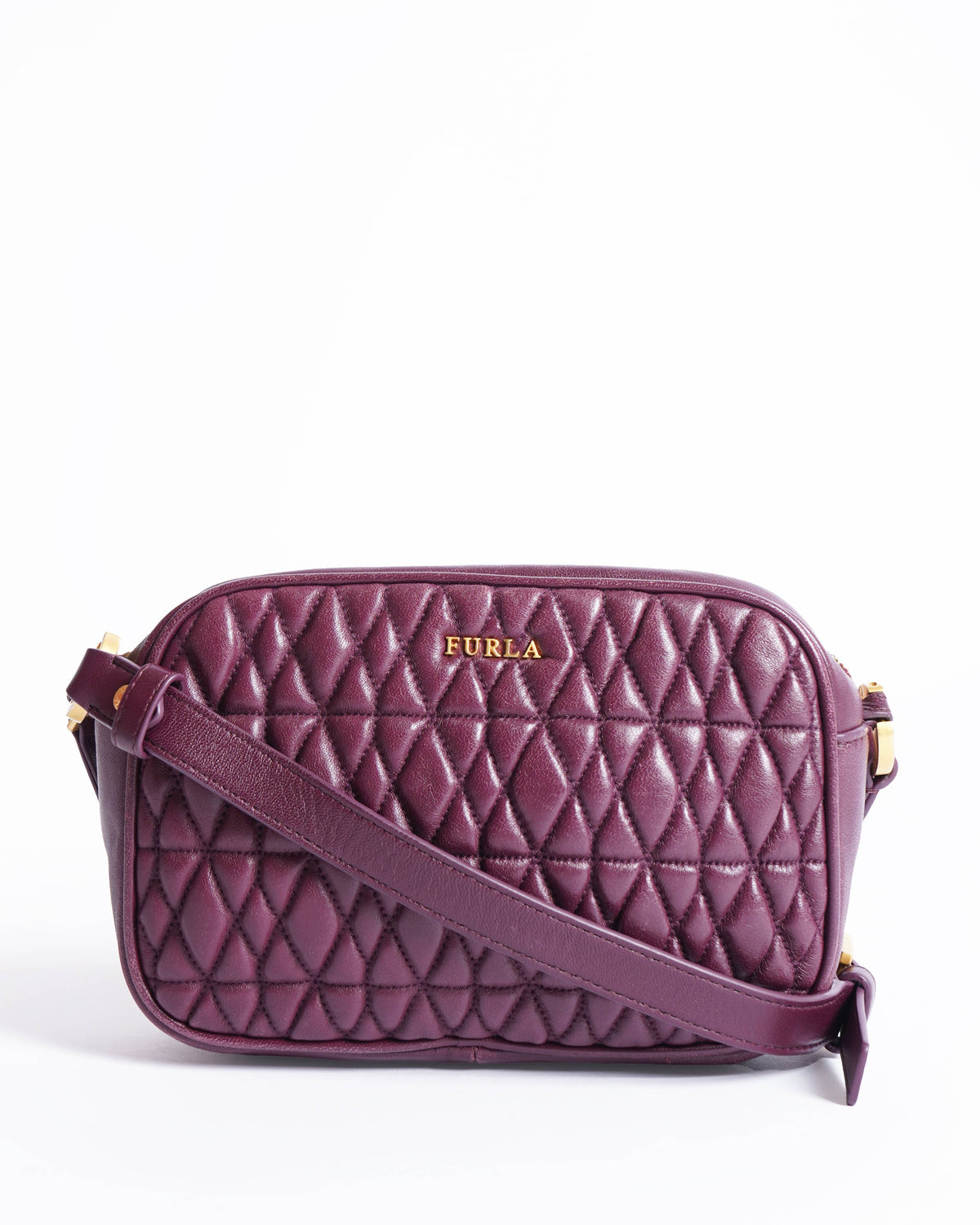Furla cometa quilted camera crossbody bag