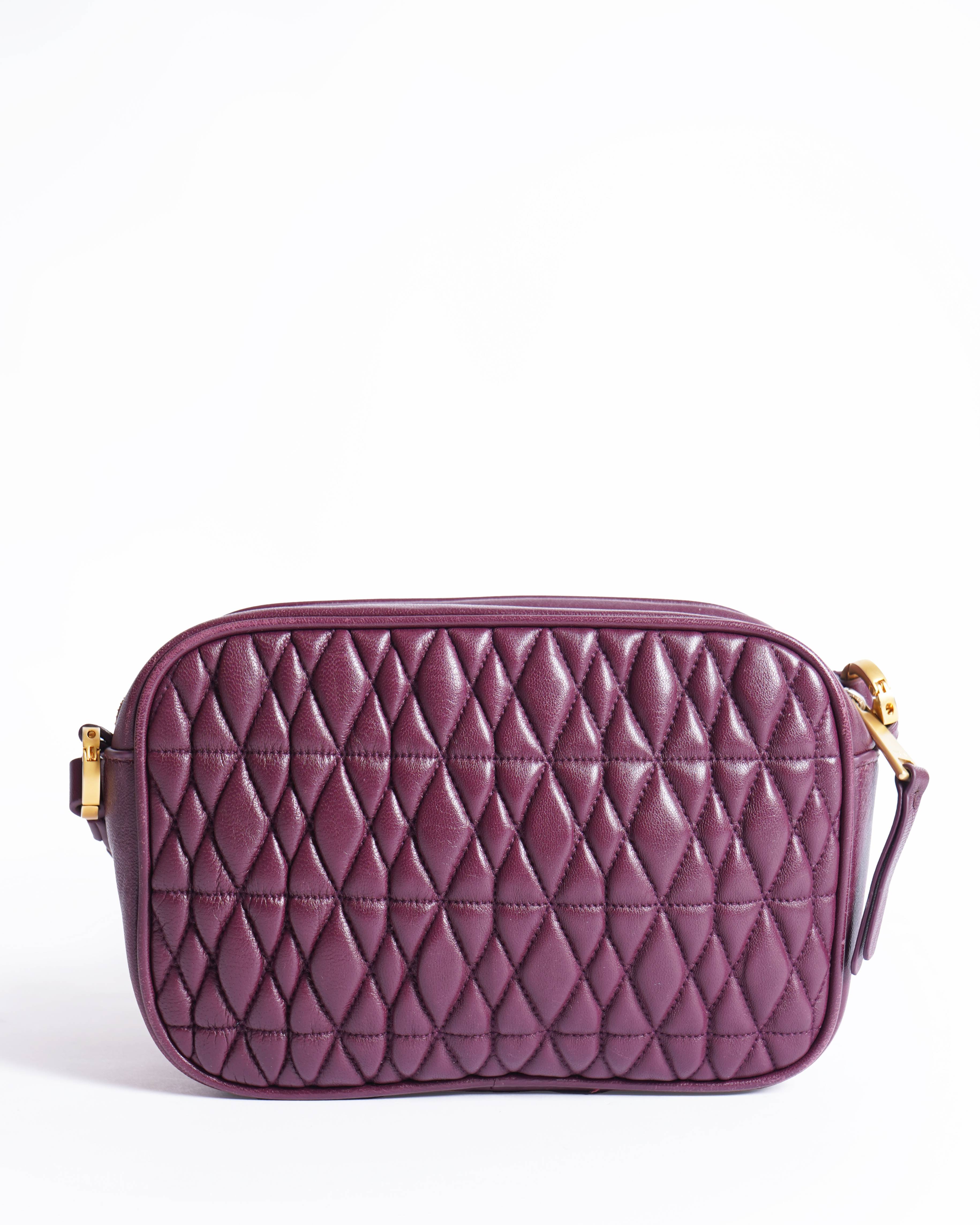 Furla cometa quilted camera crossbody bag