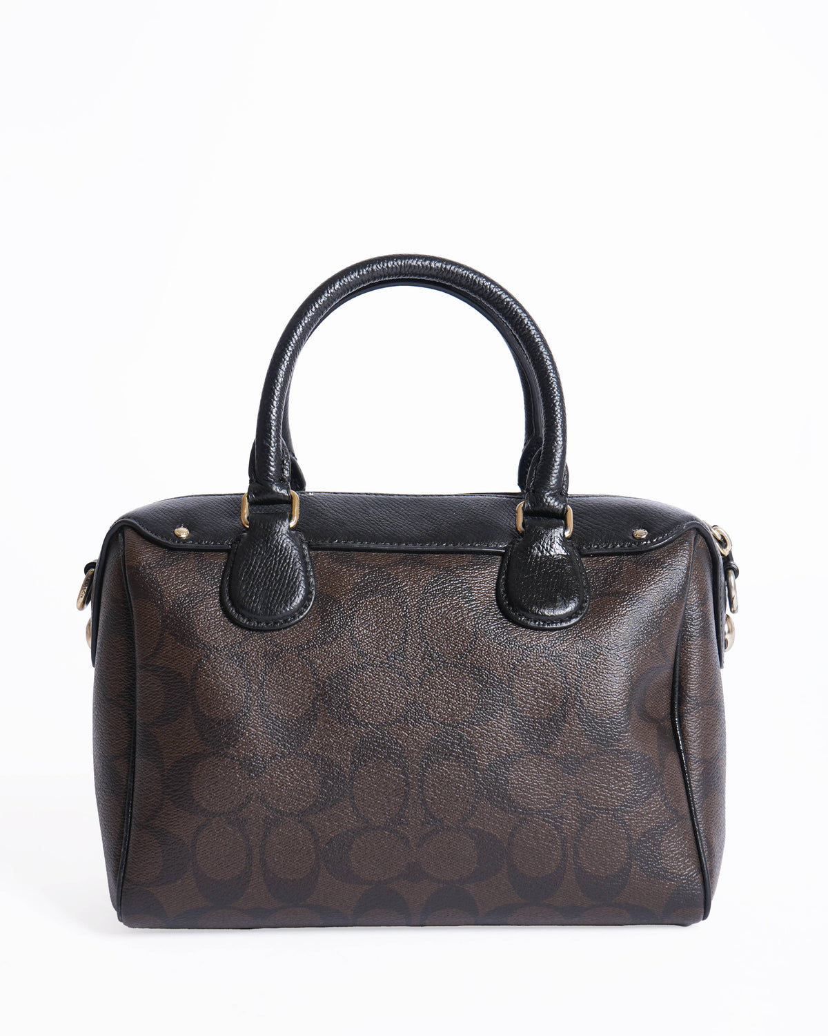 Coach Signature Coated Canvas and Leather Mini Bennett Satchel