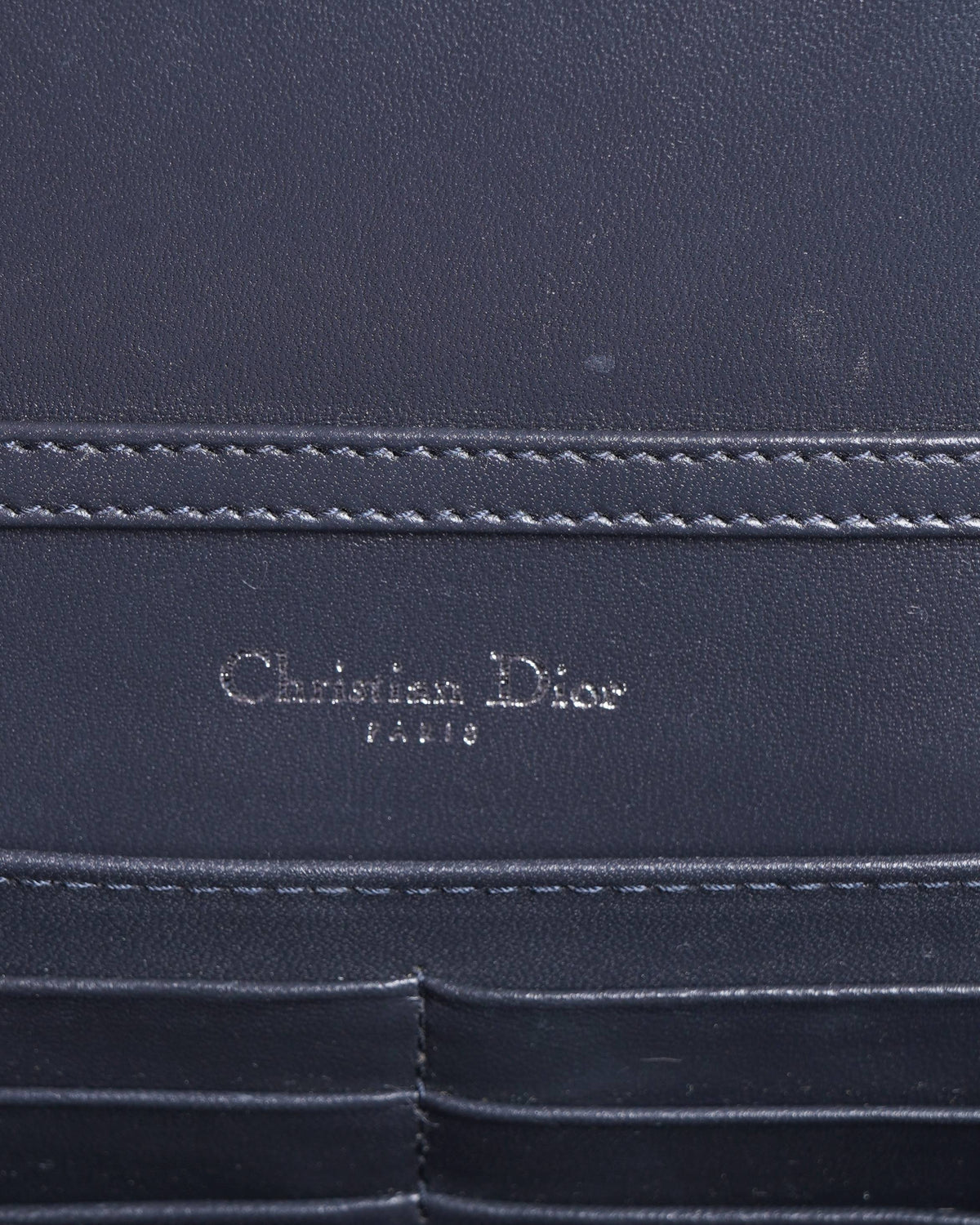Christian Dior patent leather 3 way wallet on chain