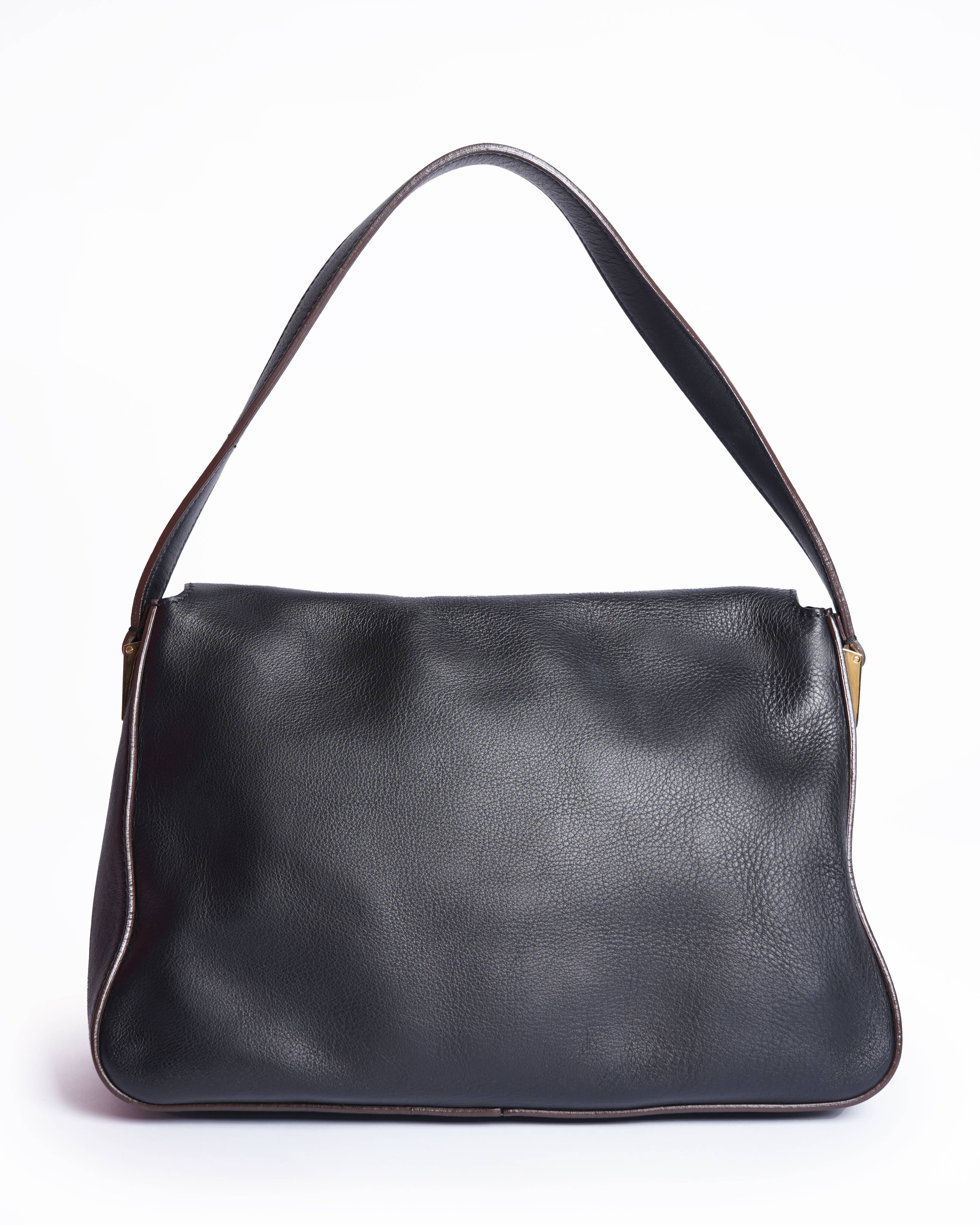 Fendi Big Mamma black leather shoulder bag