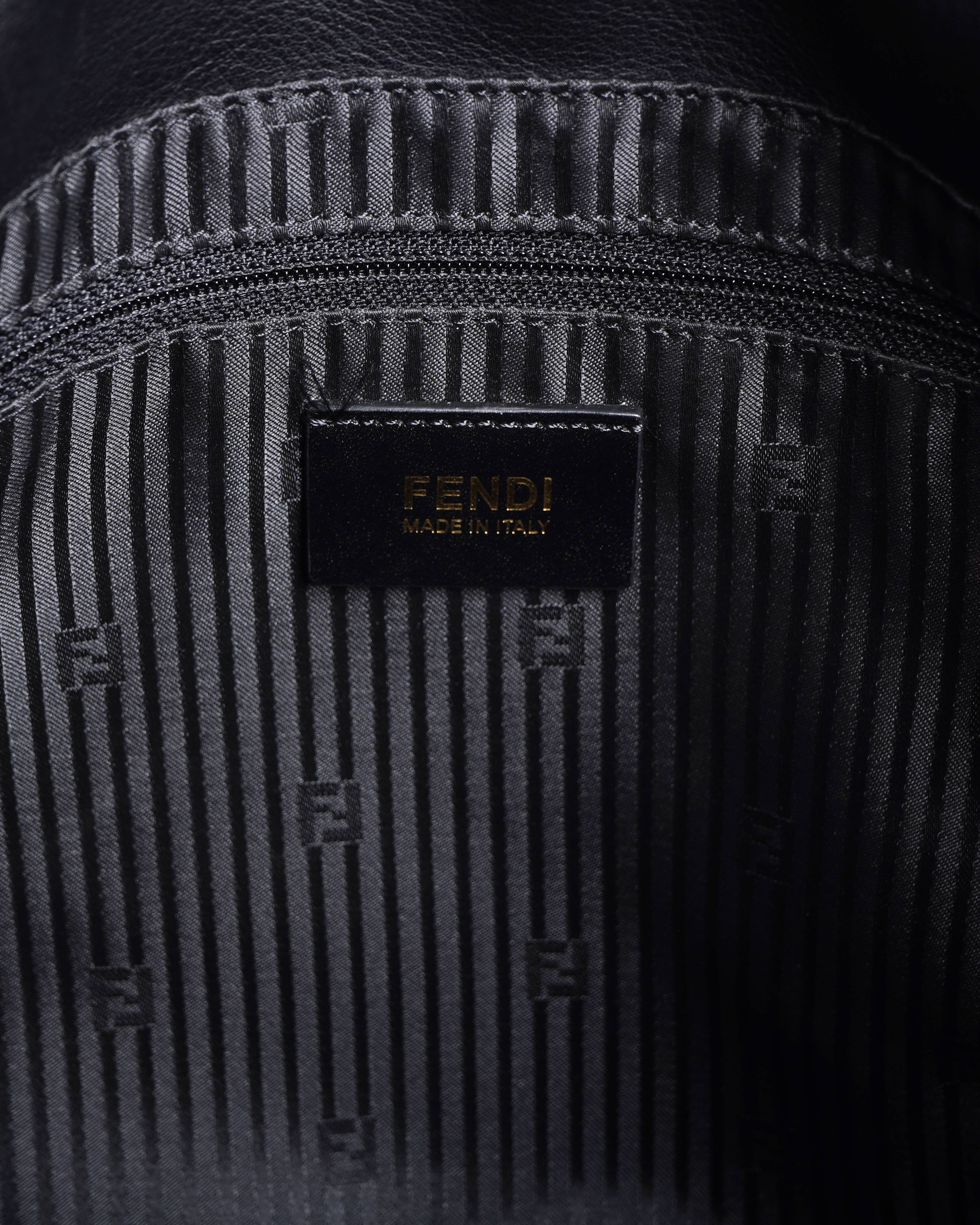 Fendi Big Mamma black leather shoulder bag