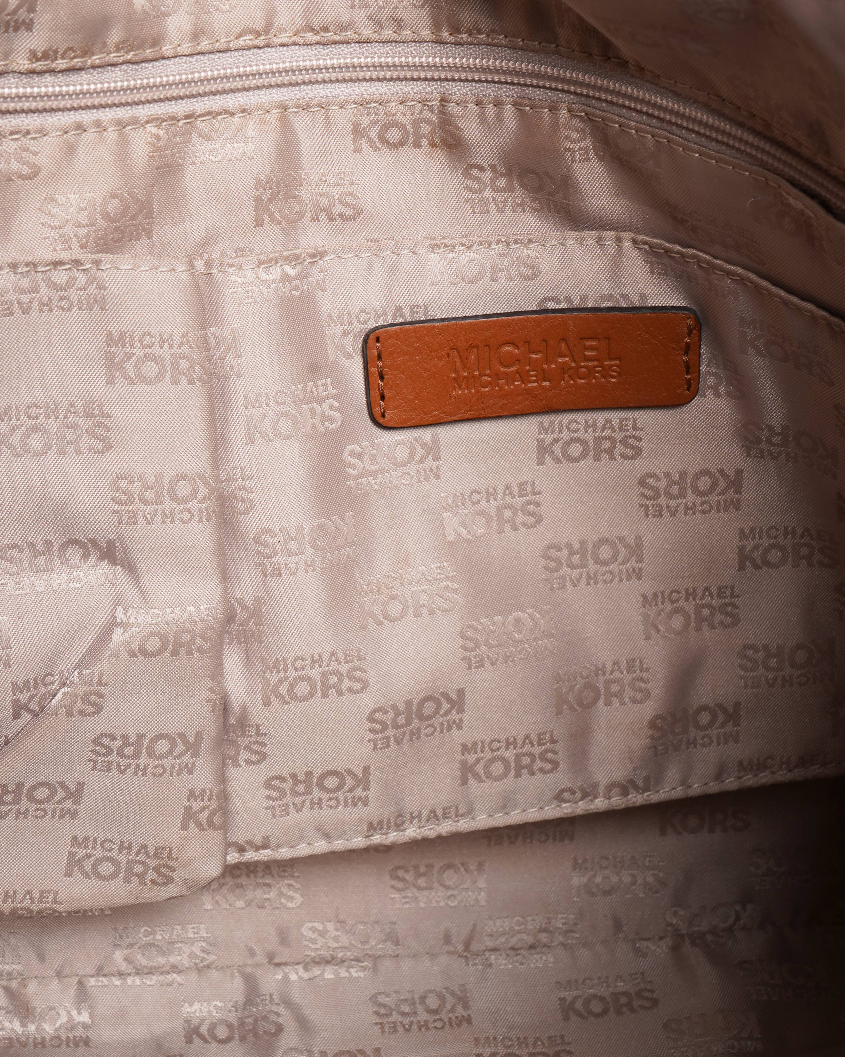 Michael Kors Canvas Leather Tote Bag