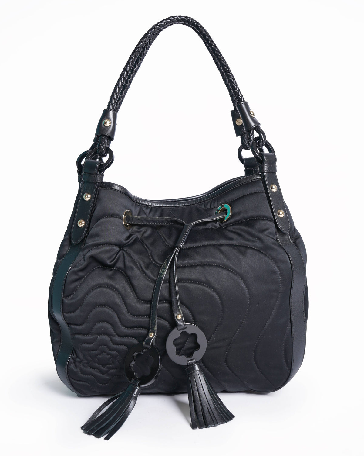 Mont blanc Nylon & Leather Shoulder Bag